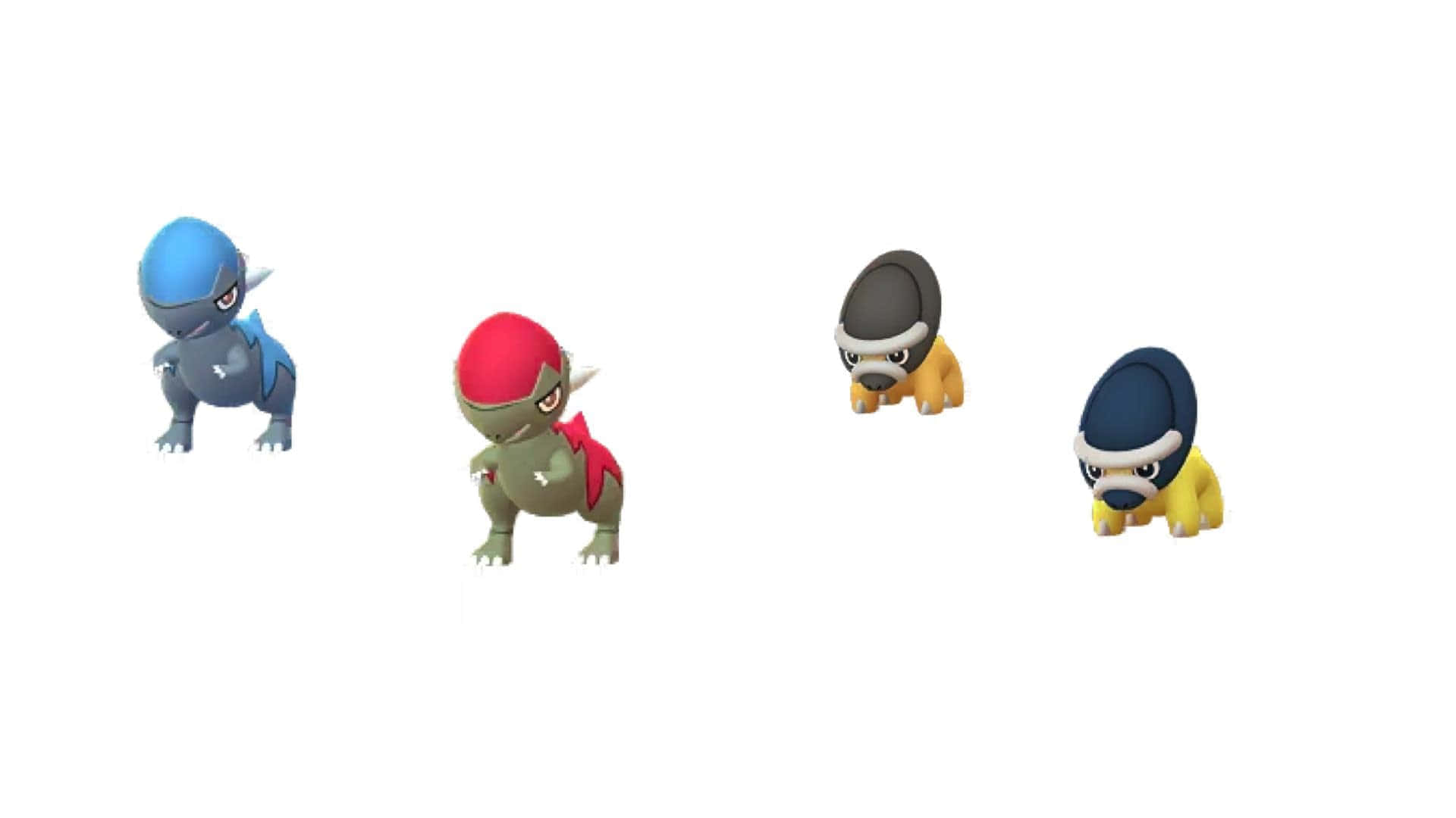Cranidos, blue, red, Full HD Desktop Wallpaper