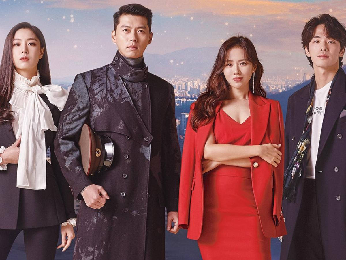 Crash Landing on You, Korean actors, city skyline, SD Desktop Wallpaper