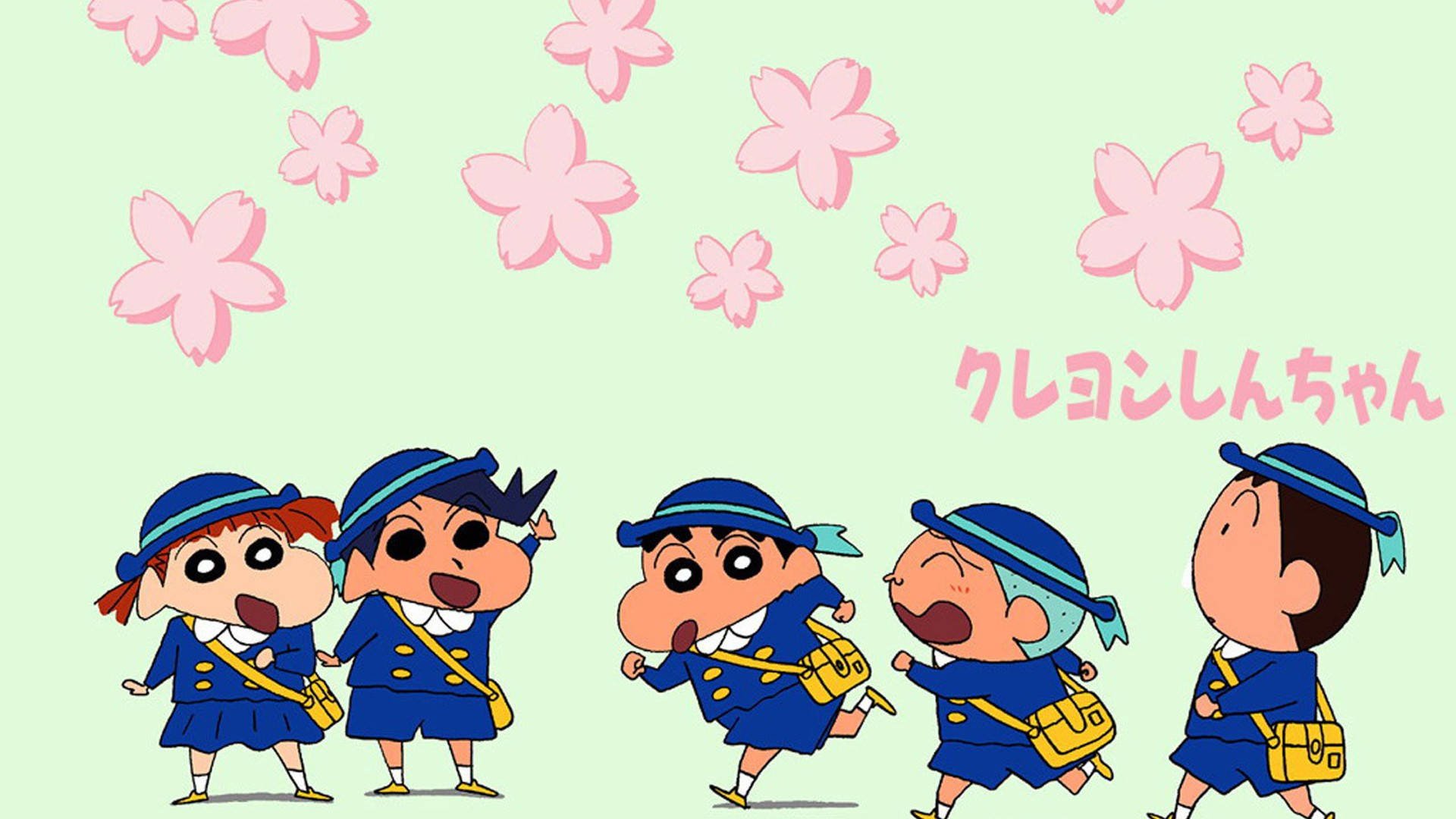 Crayon Shin Chan, school uniform, blue school uniforms, Full HD Desktop Wallpaper