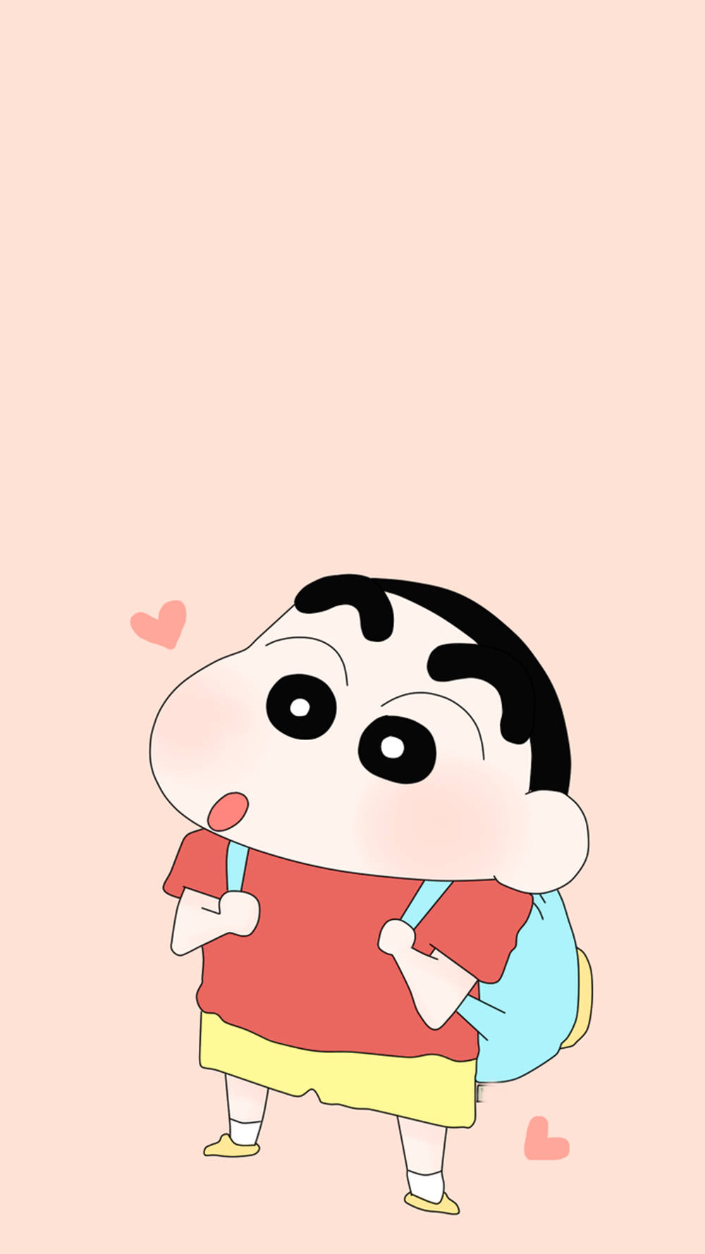 Crayon Shin-chan, Shin Chan, pink background, HD Phone Wallpaper