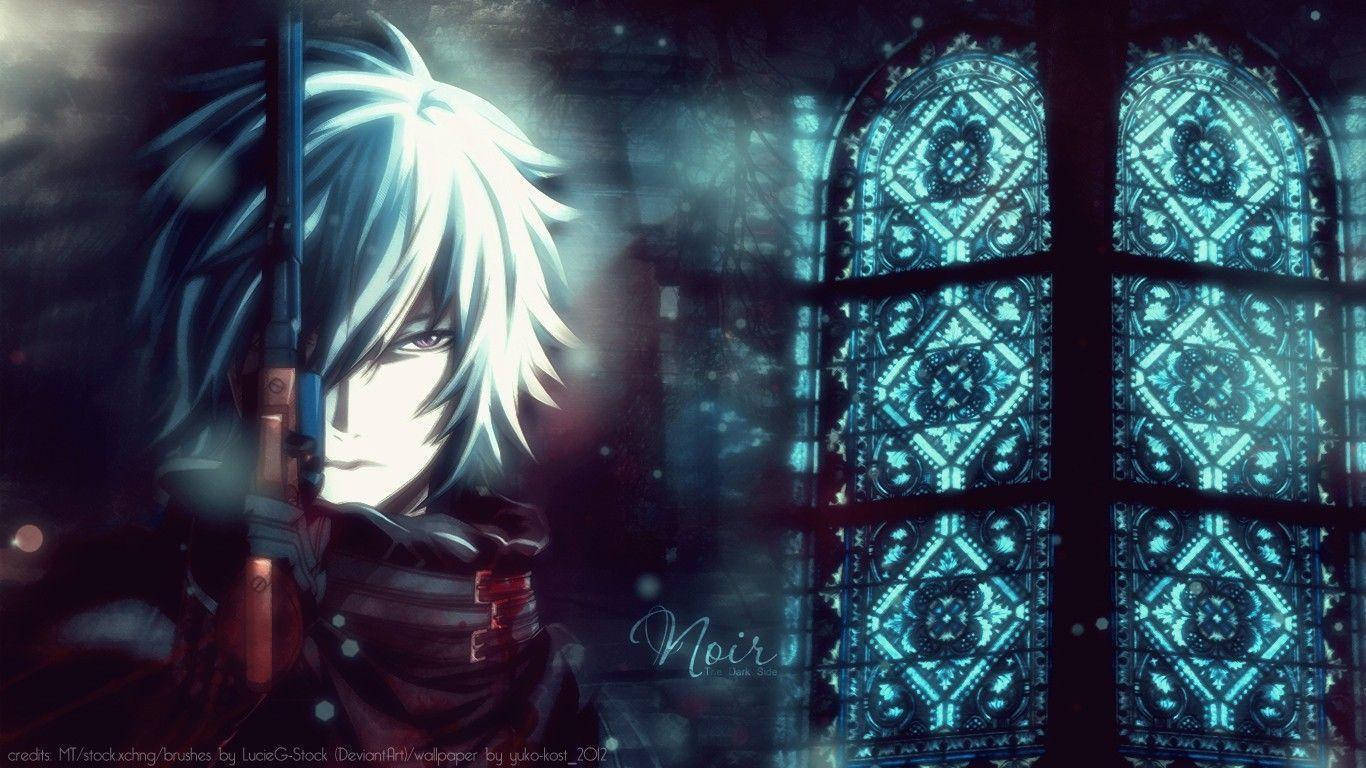 Crazy Anime Boy, silver-haired anime character, rifle, HD Desktop Wallpaper