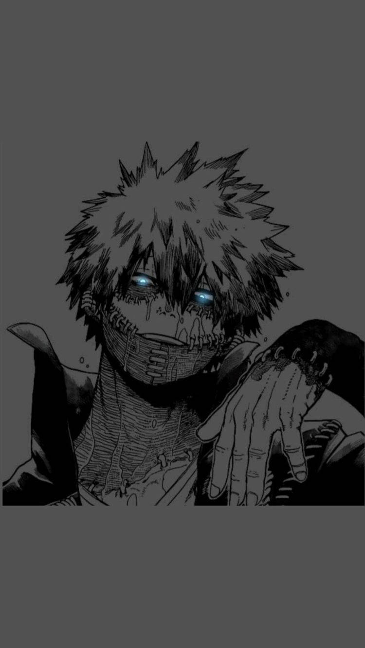 Crazy Anime Boy, spiky-haired anime character, glowing blue eyes, HD Phone Wallpaper