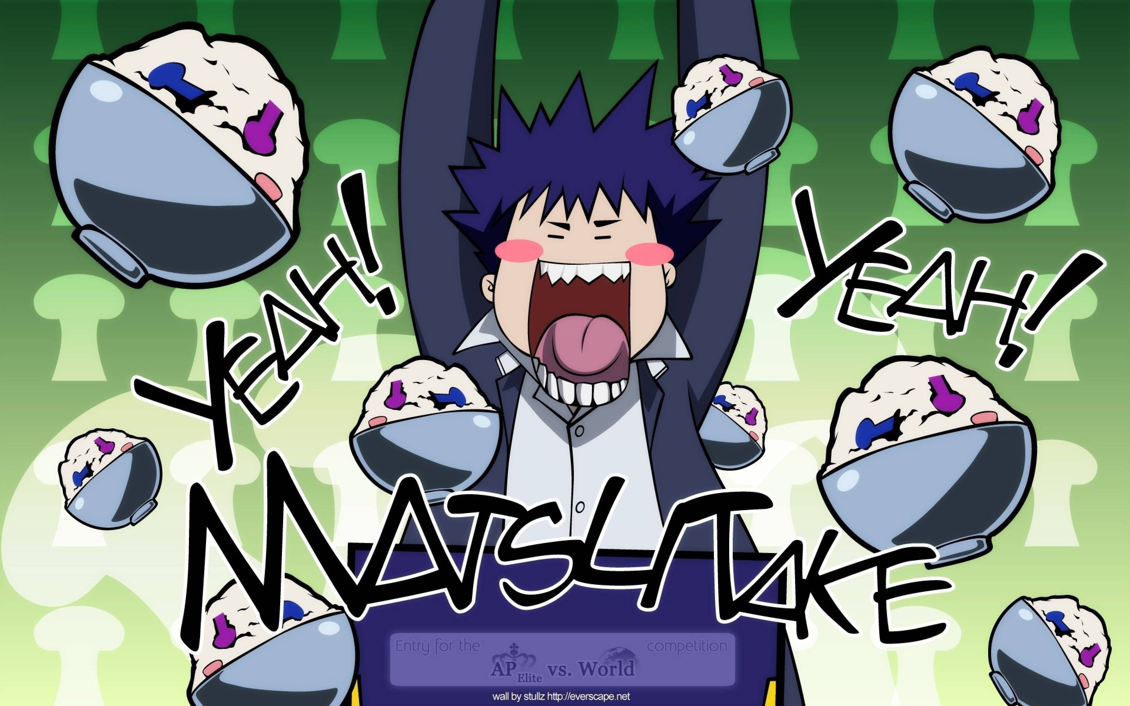 Crazy Anime Boy, spiky purple hair, floating bowls of ice cream, 4K Desktop Wallpaper