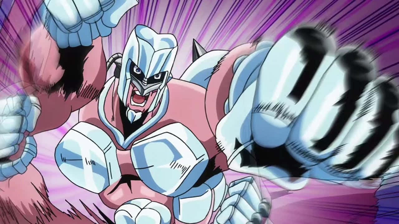 Crazy Diamond, silver and pink armored suit, vibrant purple background, HD Desktop Wallpaper
