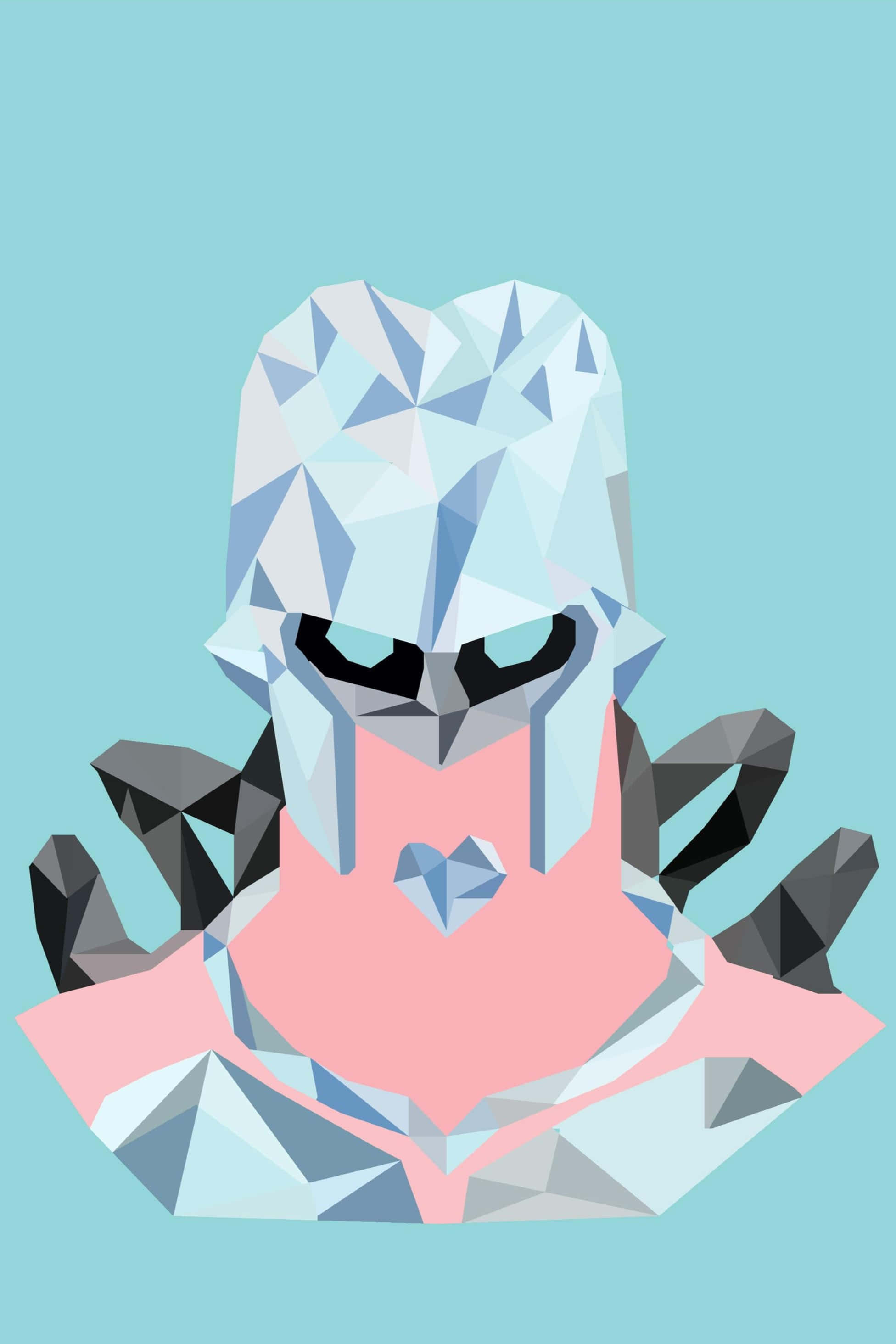 geometric, crazy diamond, low poly crab, 2K Phone Wallpaper