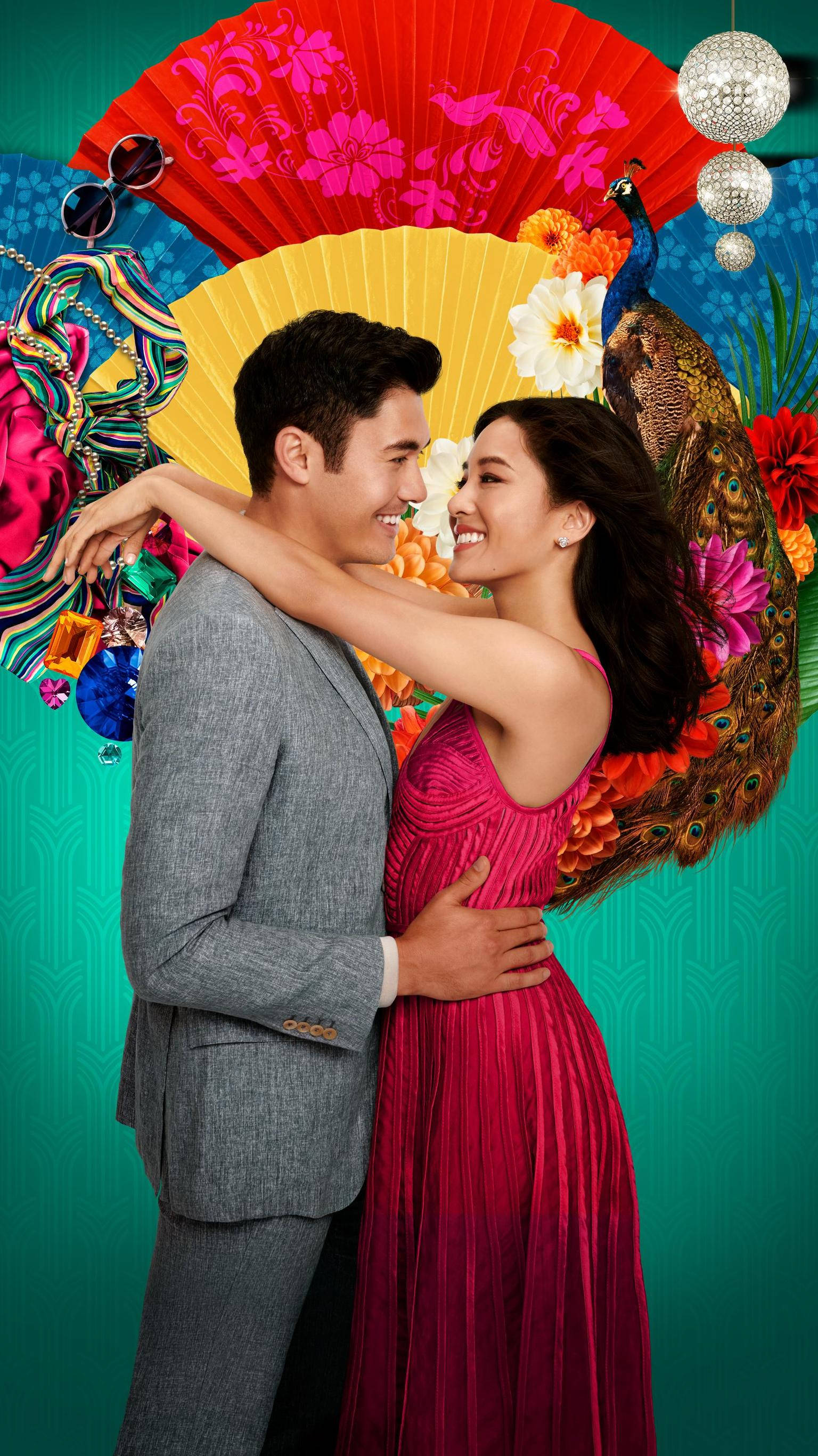 Crazy Rich Asians, peacocks, disco balls, 2K Phone Wallpaper