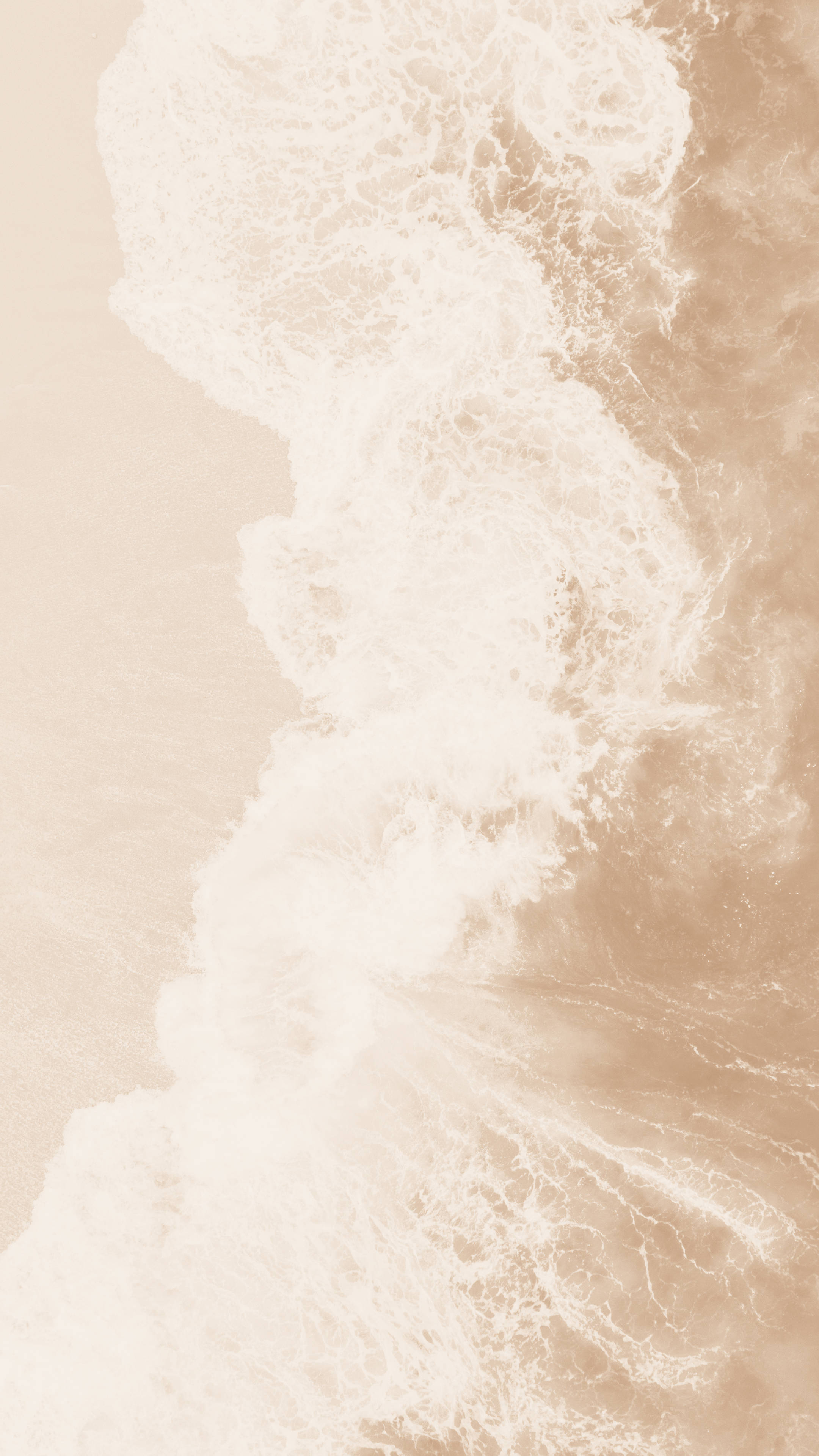 Cream Aesthetic, beach, bird's-eye view, 4K Phone Wallpaper
