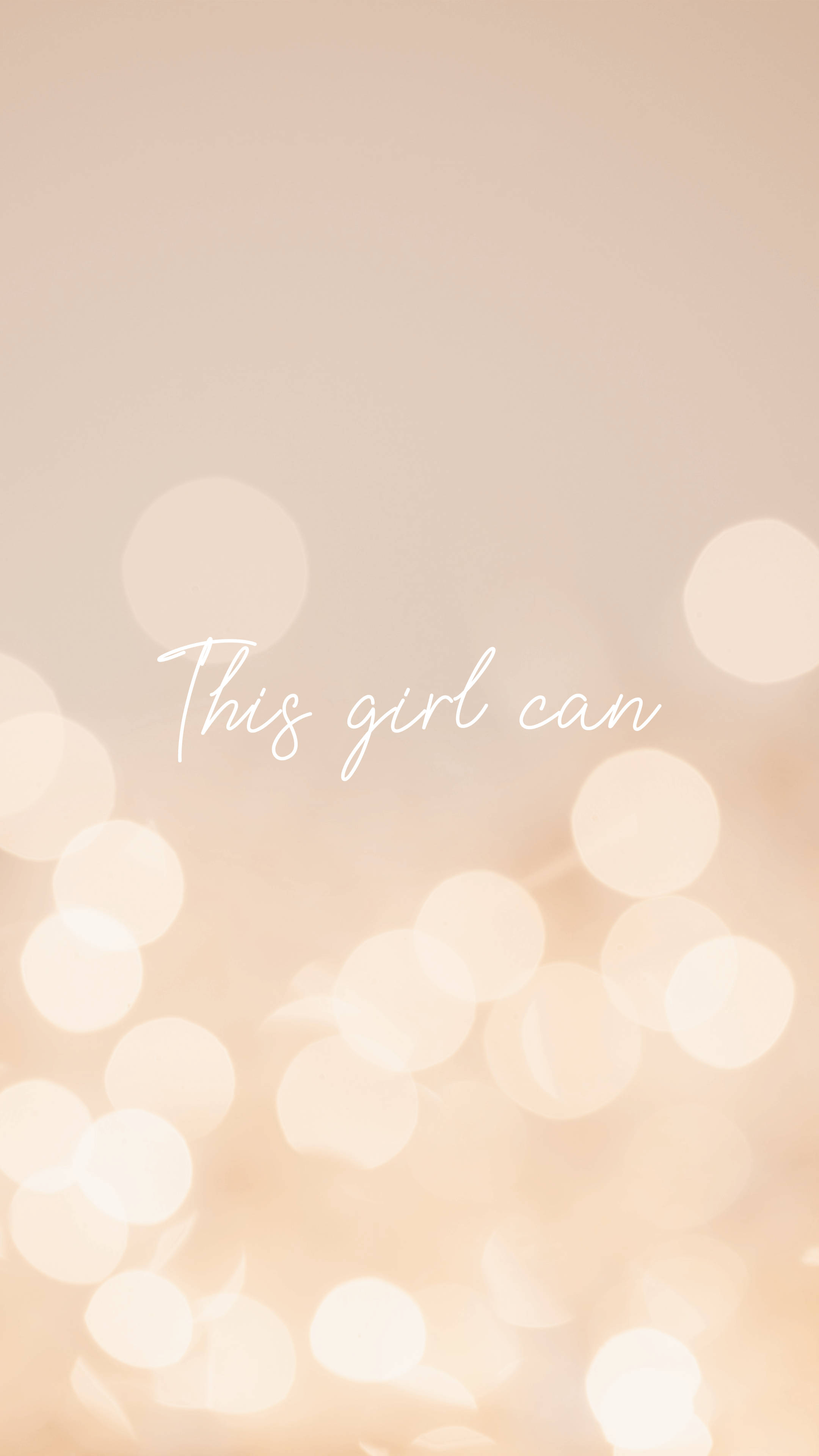 Cream Aesthetic, peach background, glowing bokeh lights, 4K Phone Wallpaper