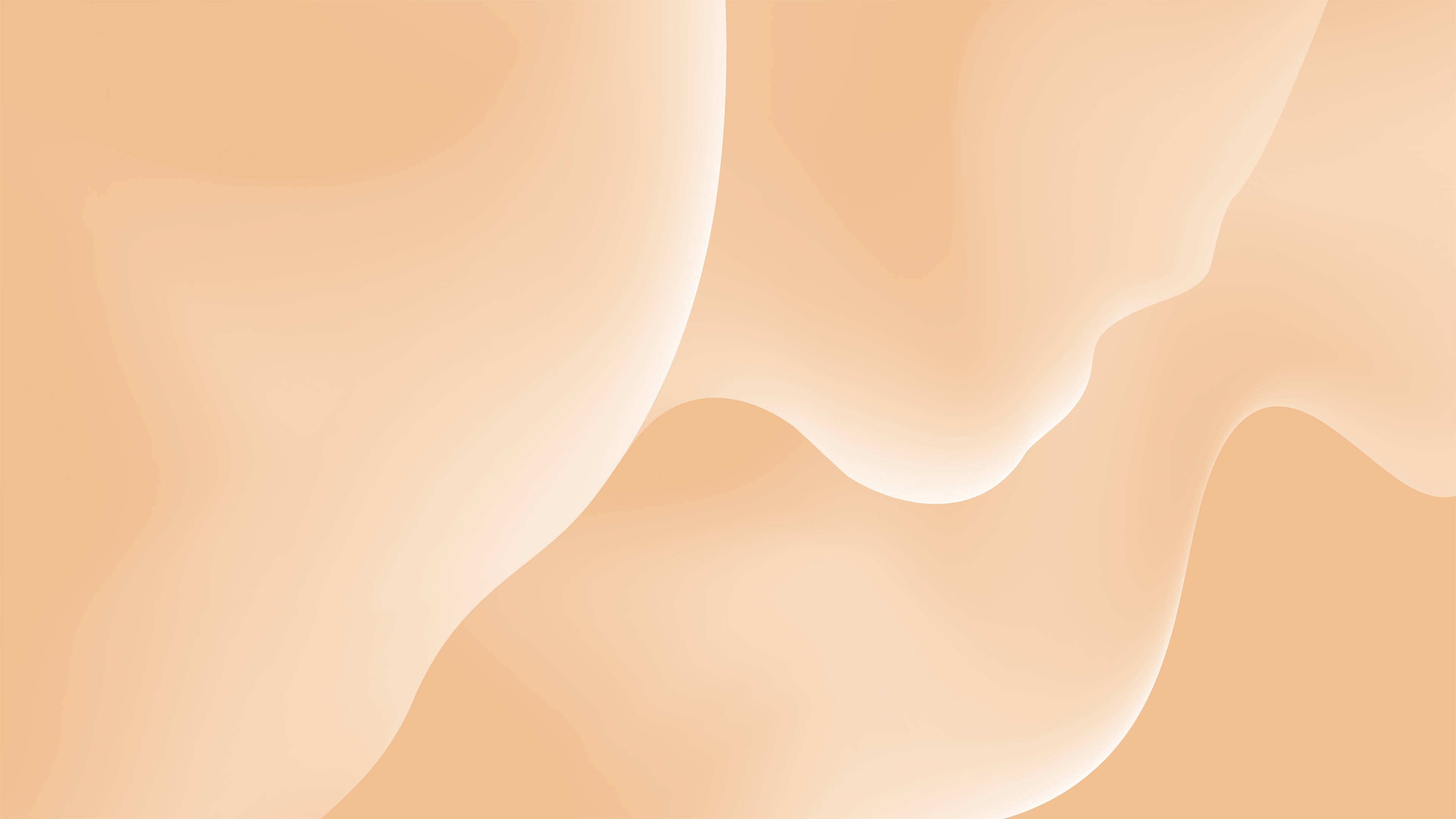 Cream Aesthetic, abstract waves, soft peach, 4K Desktop Wallpaper