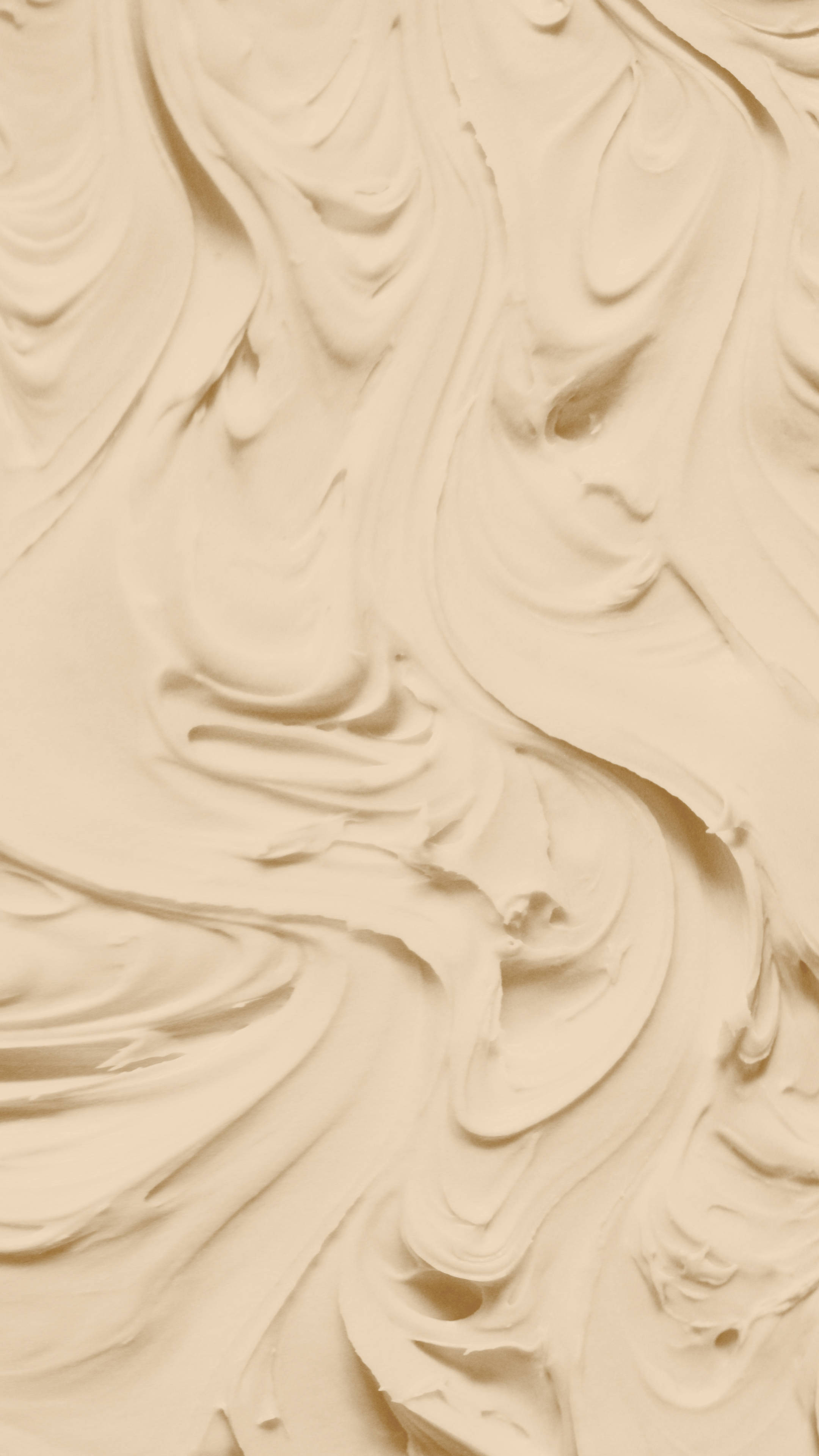 Cream Aesthetic, creamy beige paint, swirling textured ridges, 4K Phone Wallpaper