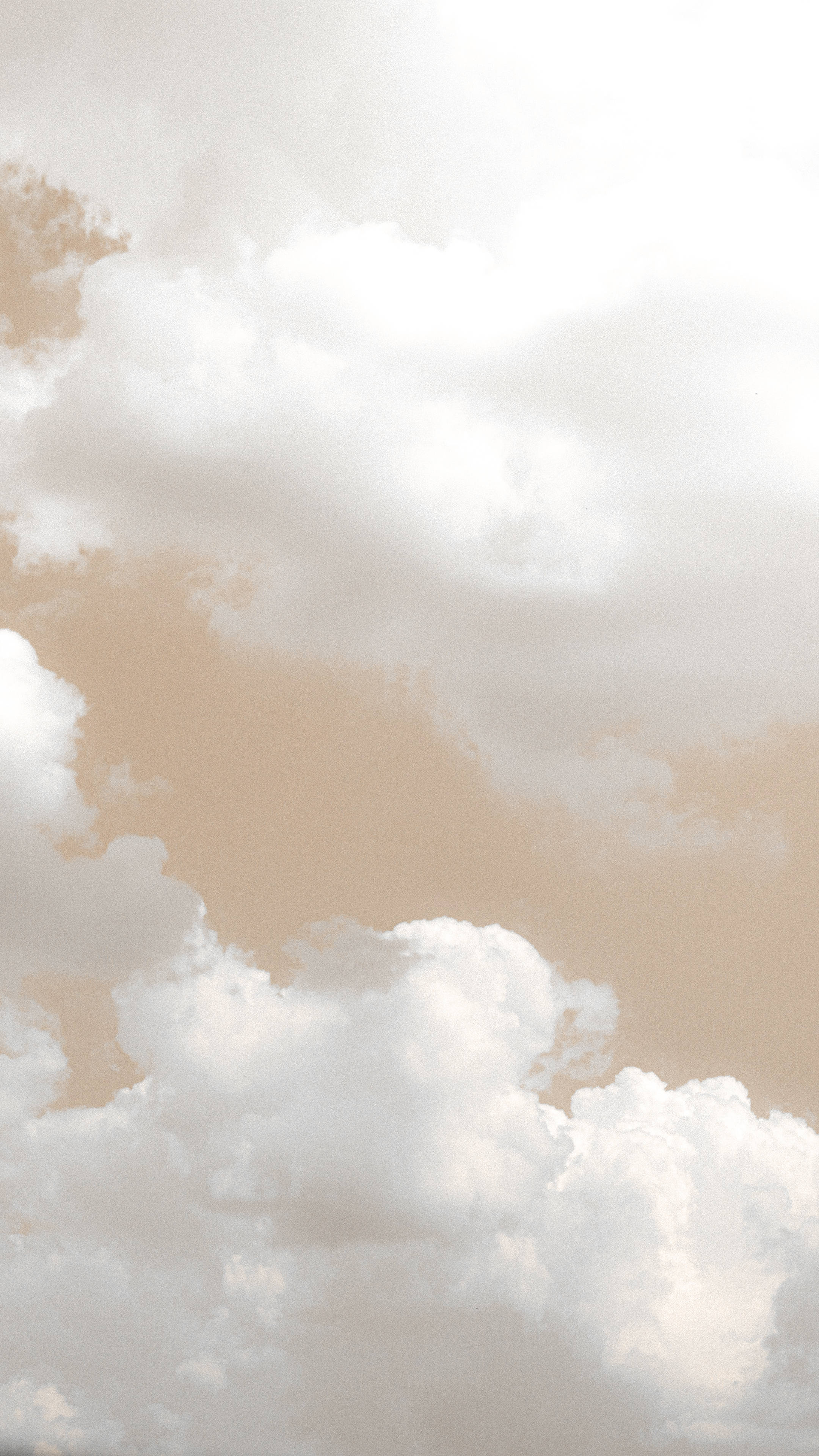 Cream Aesthetic, cloudy sky, warm peach sky, 4K Phone Wallpaper