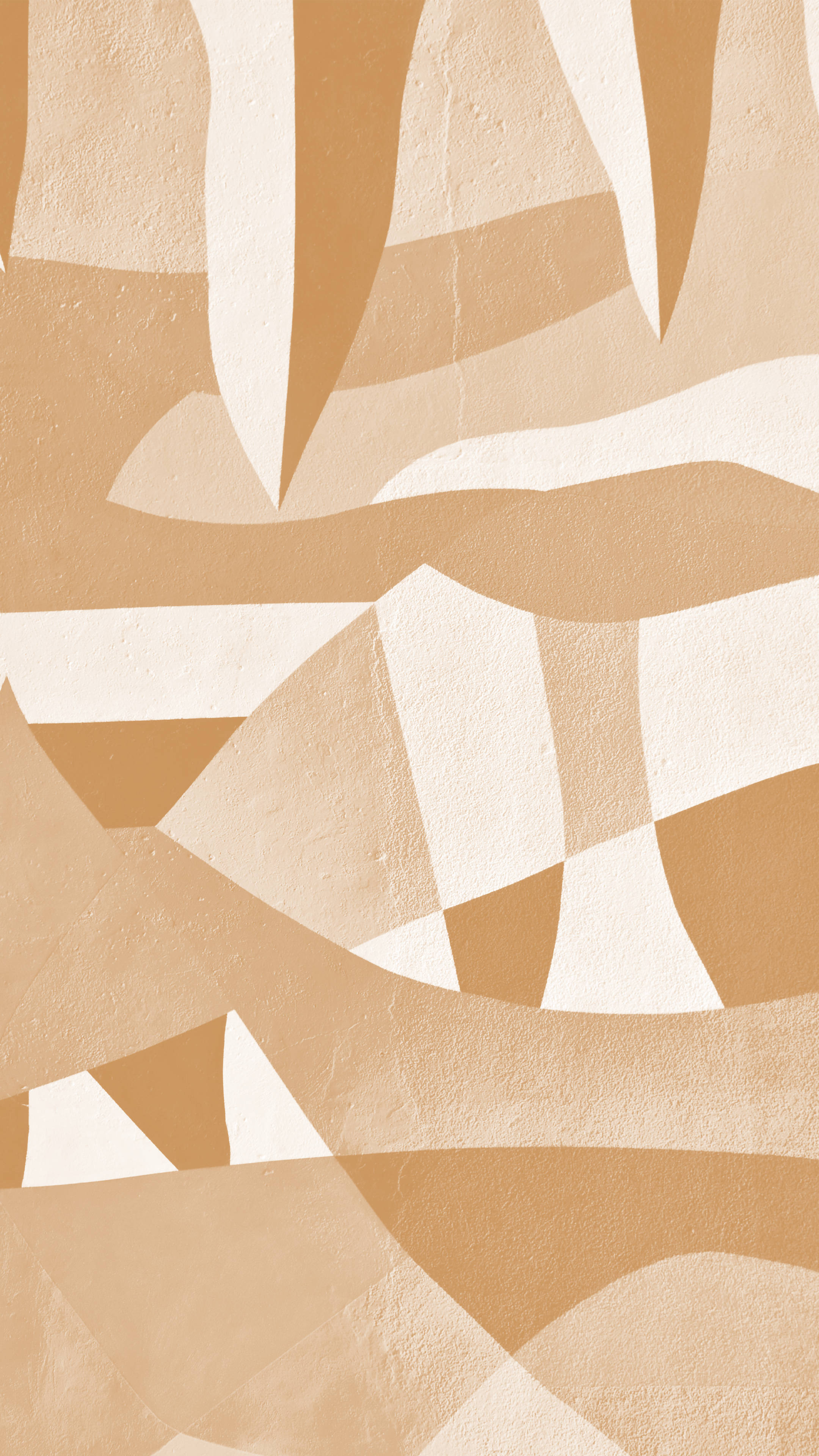 Cream Aesthetic, abstract geometric shapes, warm beige, 4K Phone Wallpaper