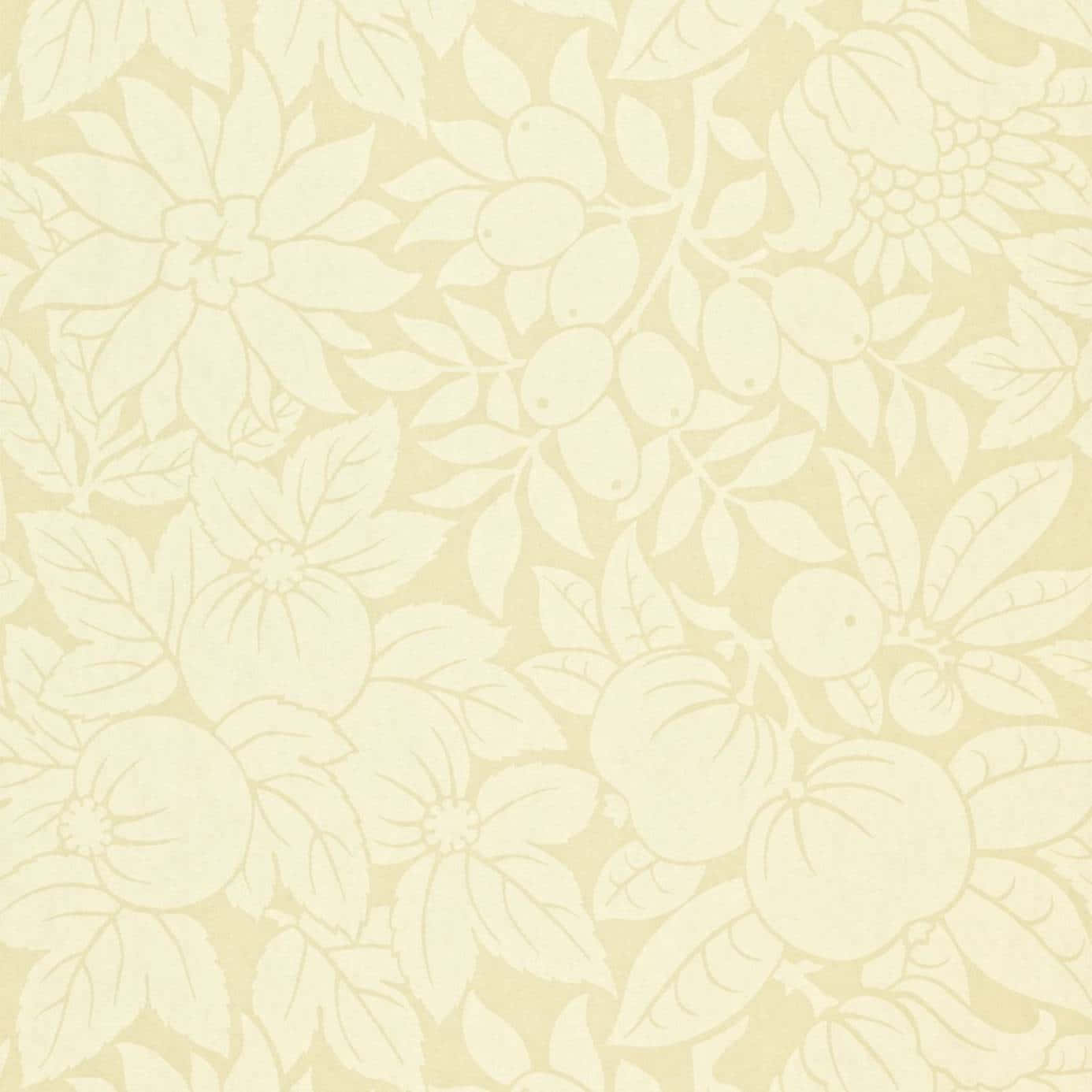 cream color, floral motifs, fruit motifs, HD Desktop Wallpaper