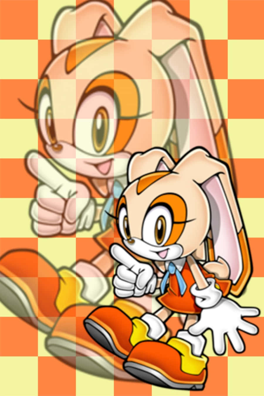 Cream The Rabbit, red outfit, orange shoes, HD Phone Wallpaper