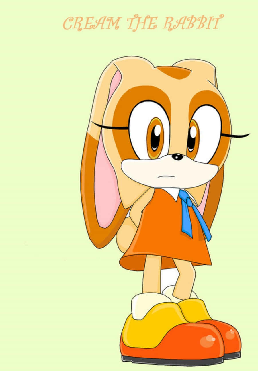 Cream The Rabbit, orange dress, colorful shoes, HD Phone Wallpaper