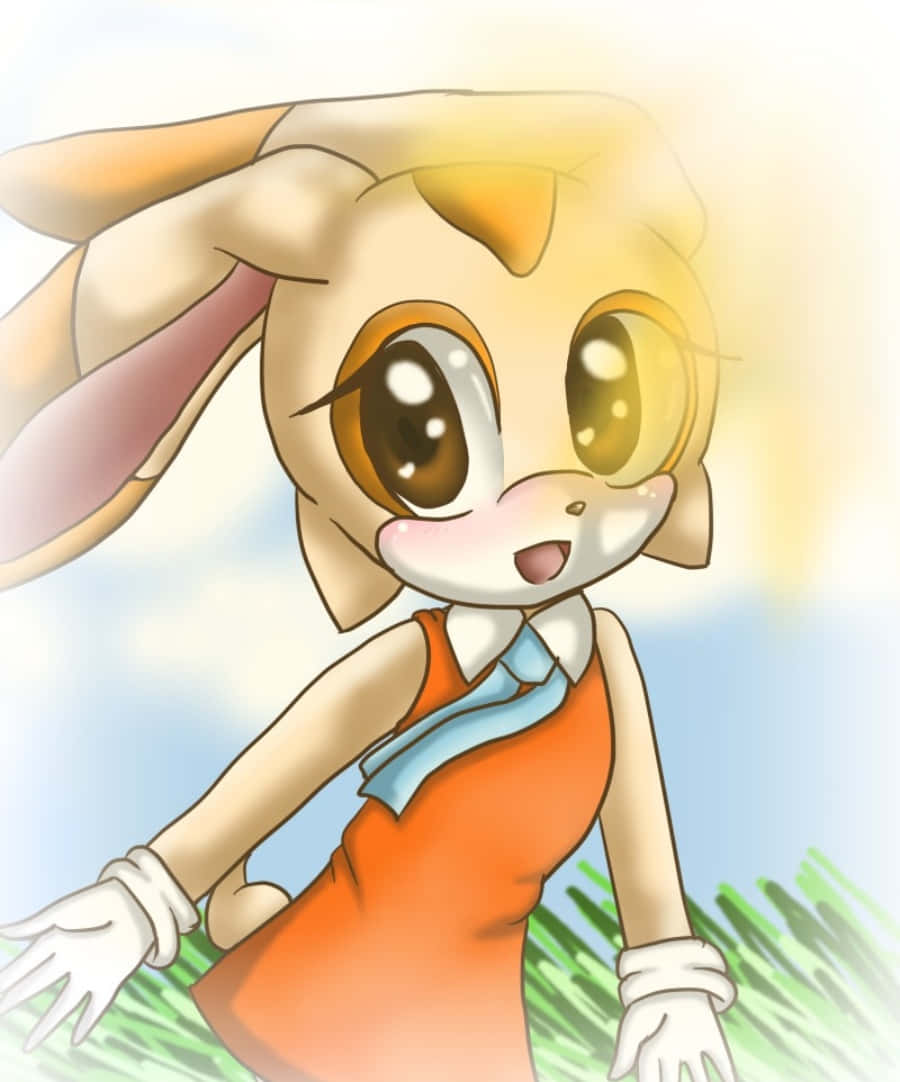 Cream The Rabbit, orange dress, bright sun, SD Phone Wallpaper
