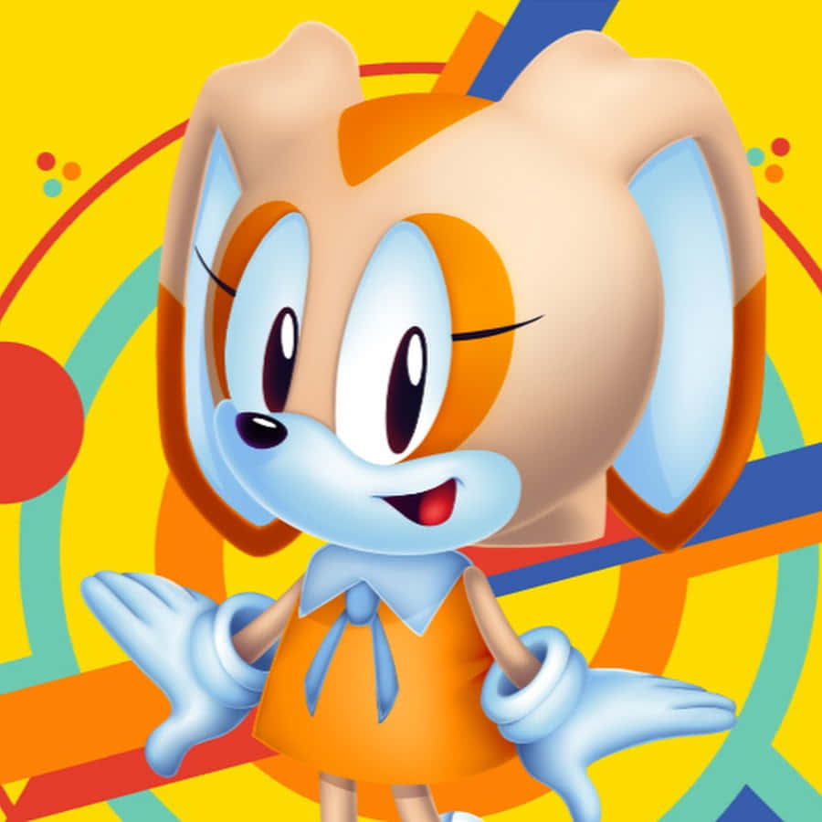 Cream The Rabbit, blue ears, orange dress, SD Desktop Wallpaper