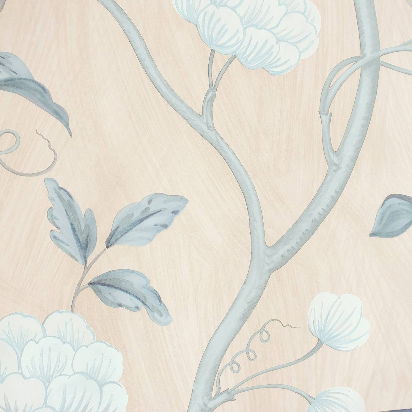Cream Snow Flower Art, light blue, soft blossoms, HD Desktop Wallpaper
