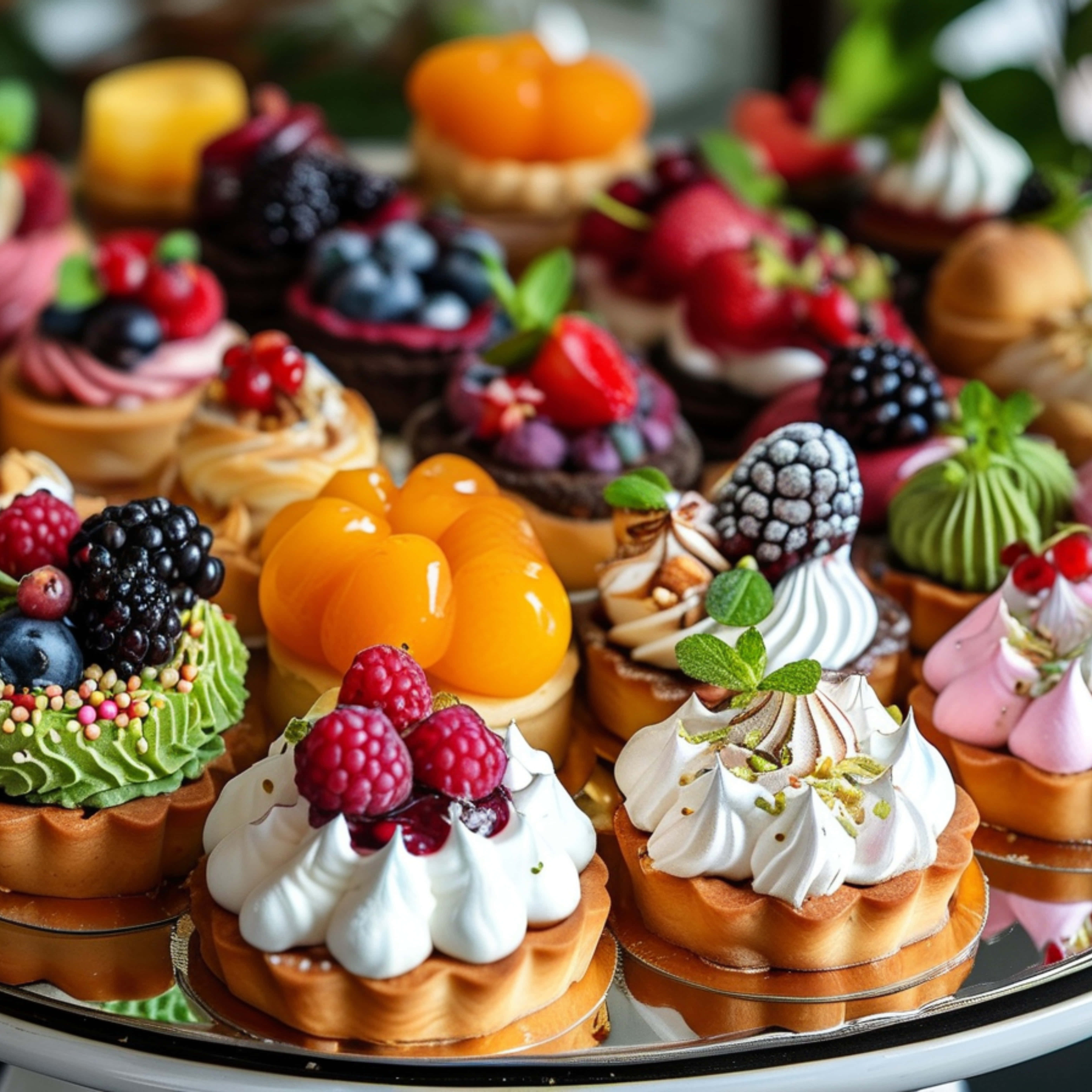 tartlets, fruit, berry, 5K Desktop Wallpaper