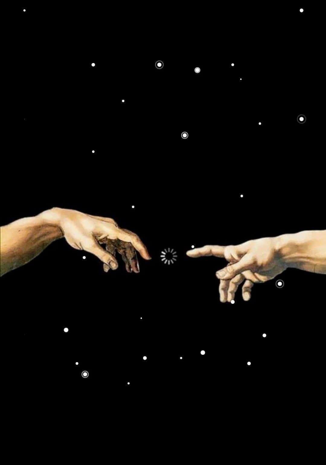 Creation Of Adam 4K, fingers, starry void, HD Phone Wallpaper