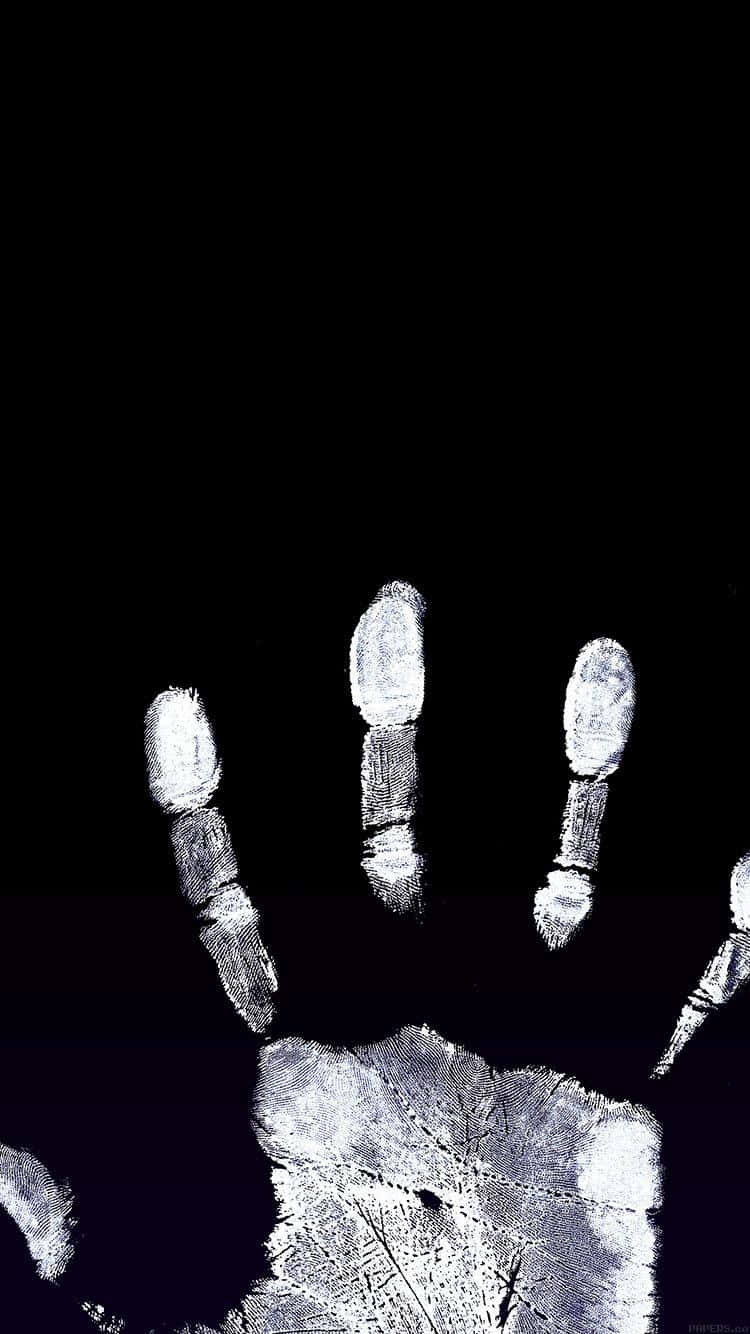 iPhone, white handprint, leaf print, HD Phone Wallpaper
