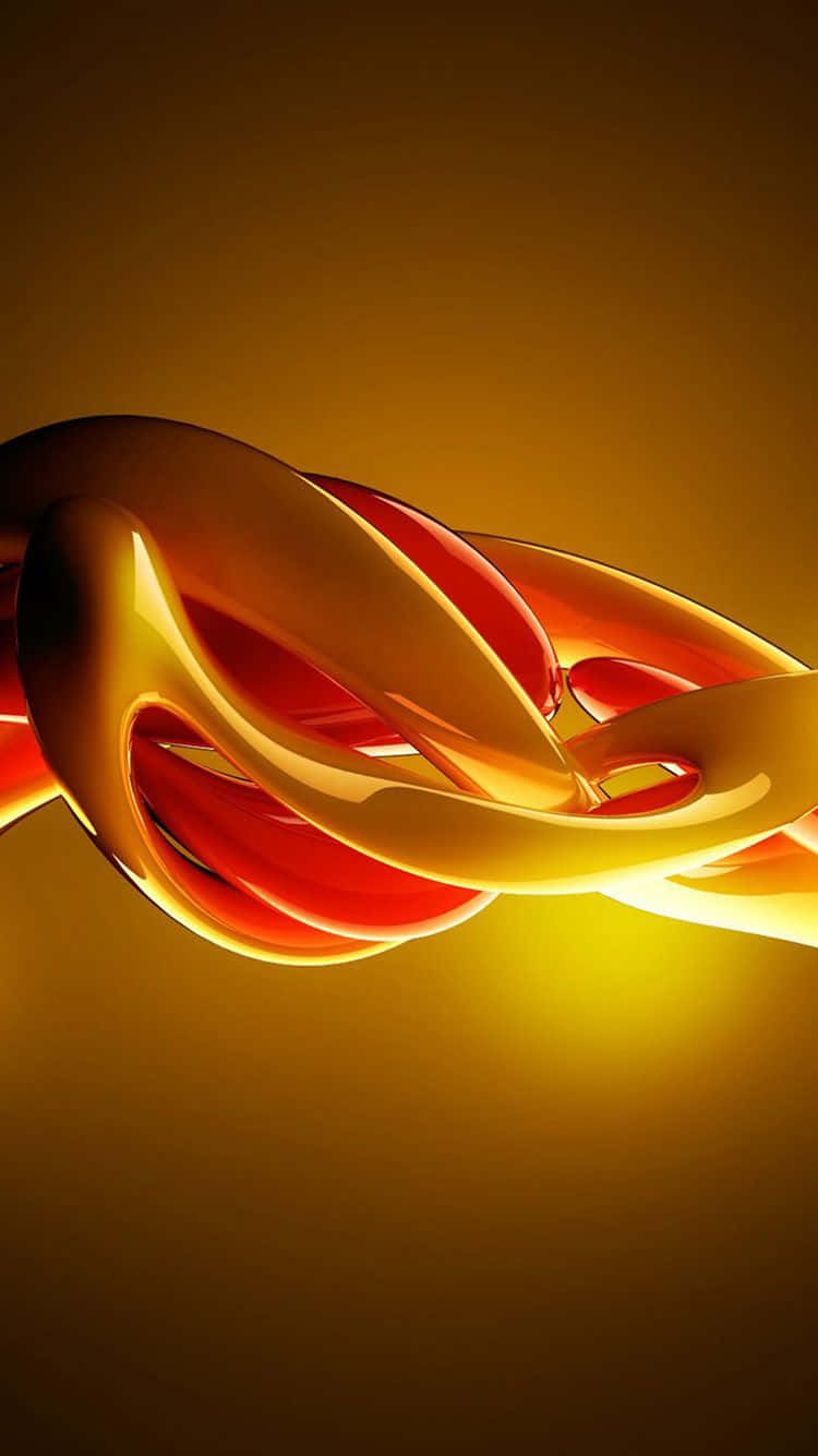 Creative iPhone, golden, red, HD Phone Wallpaper