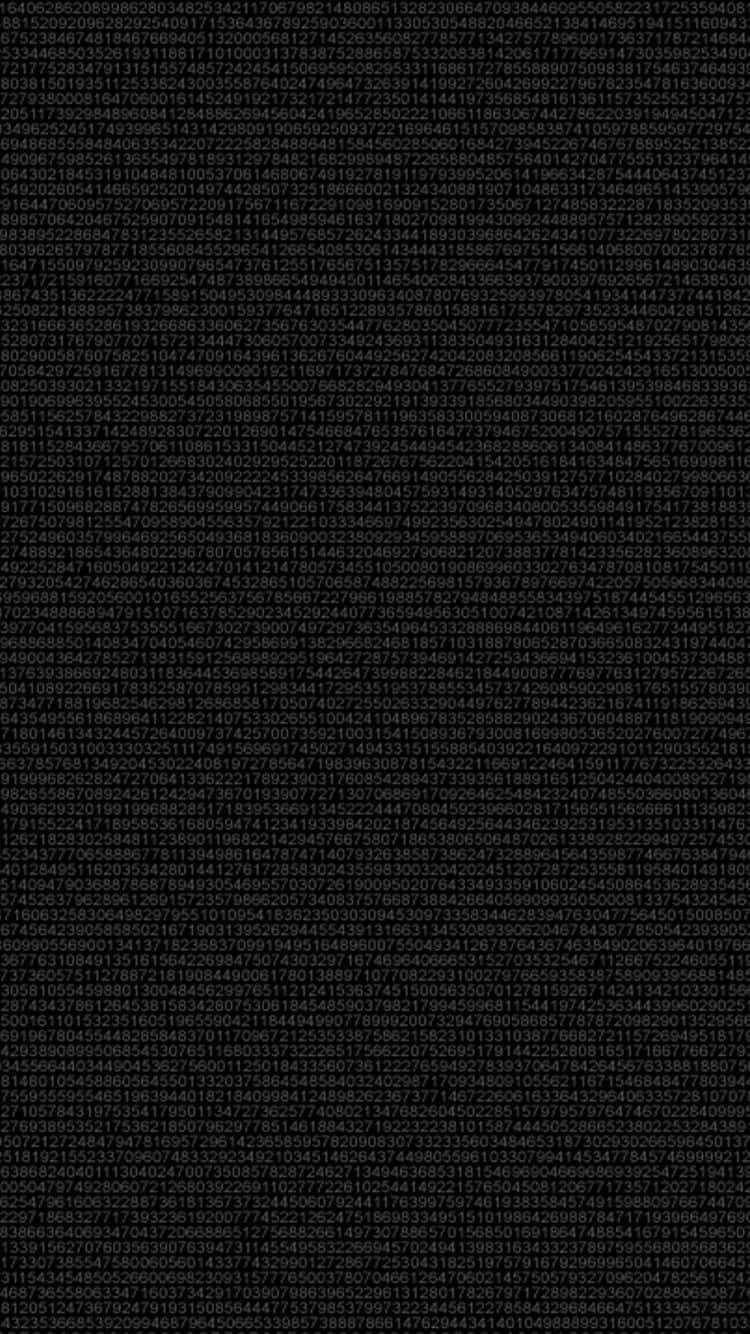 iPhone, black background, white alphanumeric code, HD Phone Wallpaper