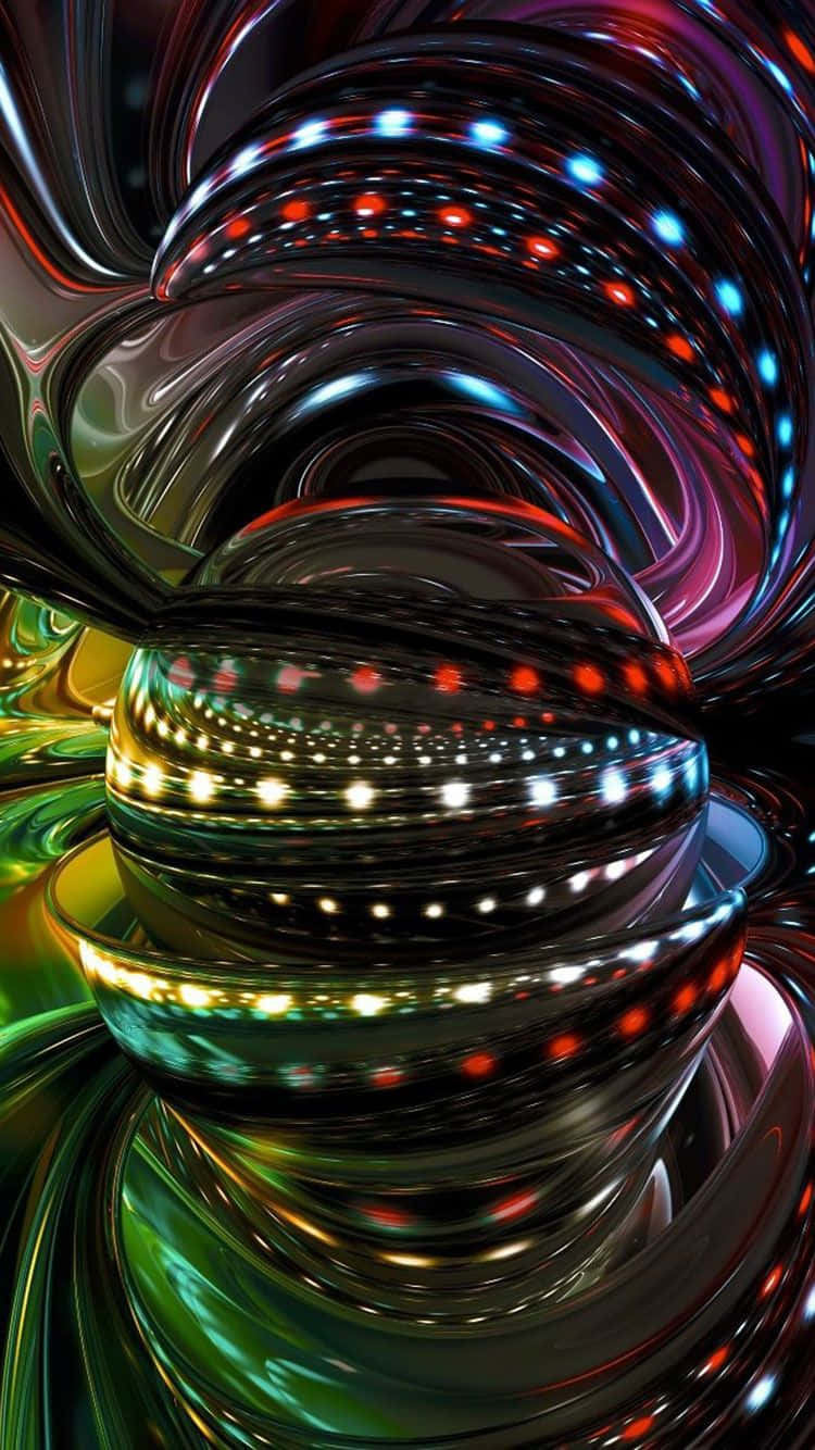 iPhone, glossy black, glowing red blue and green lights, HD Phone Wallpaper