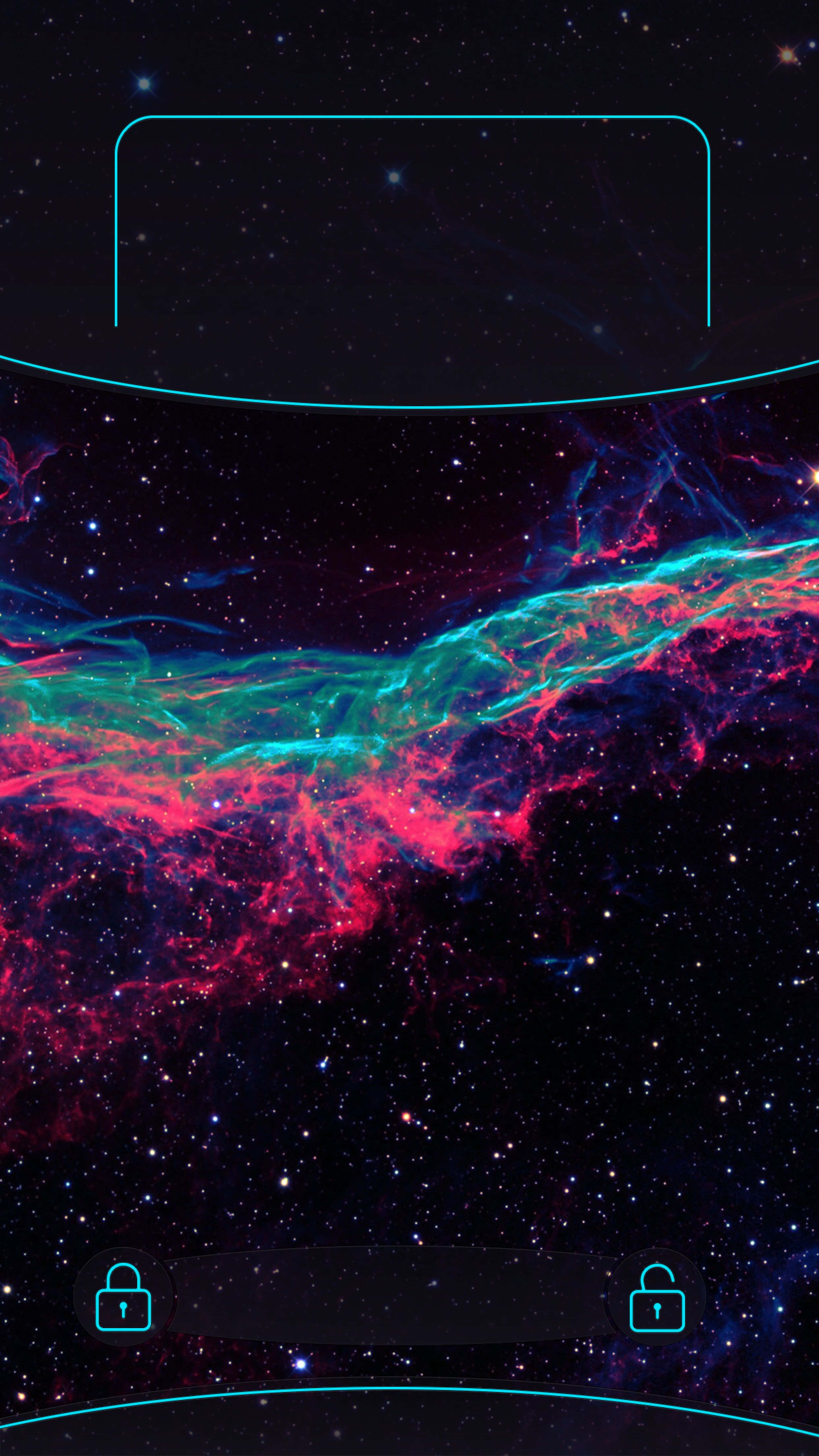 creative iPhone, cosmic nebula, pink and teal glowing gases, 5K Phone Wallpaper