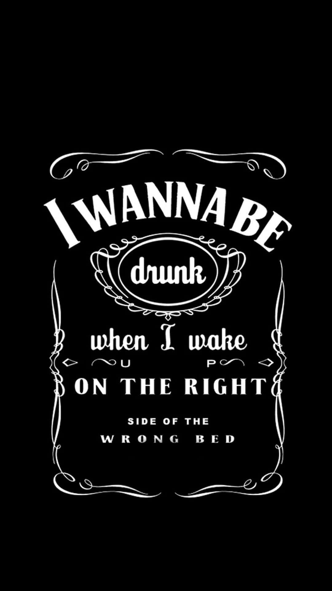 iPhone, black background, white ornate text, Full HD Phone Wallpaper