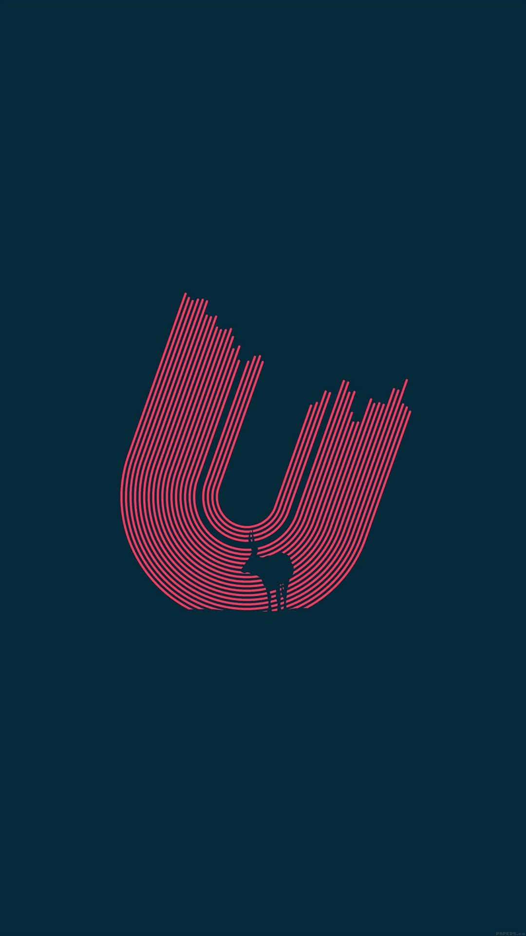 simple iPhone, deer, magenta U, Full HD Phone Wallpaper