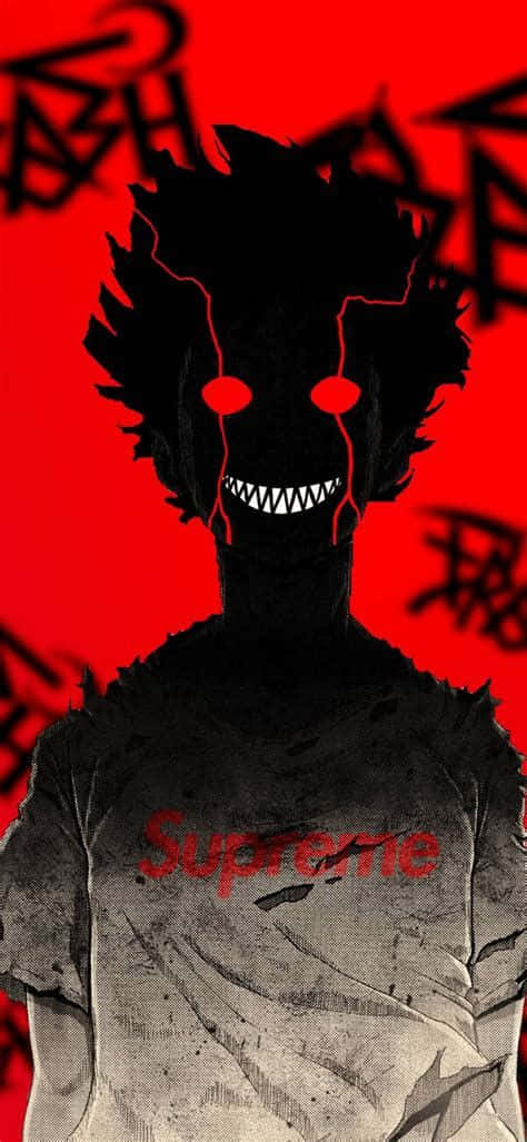 iPhone 11, red, anime design, SD Phone Wallpaper