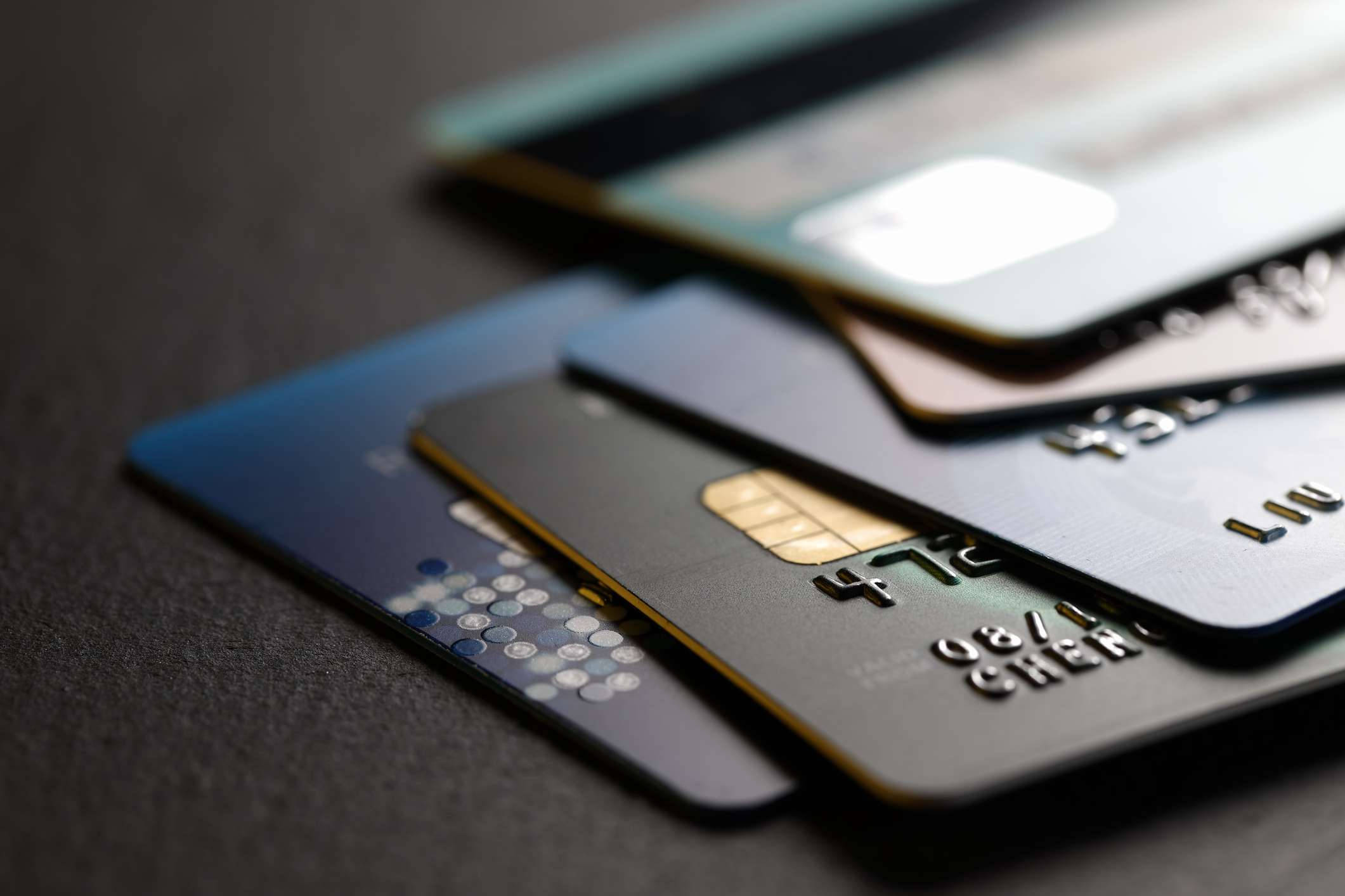 credit cards, dark textured surface, shallow depth of field, Full HD Desktop Wallpaper