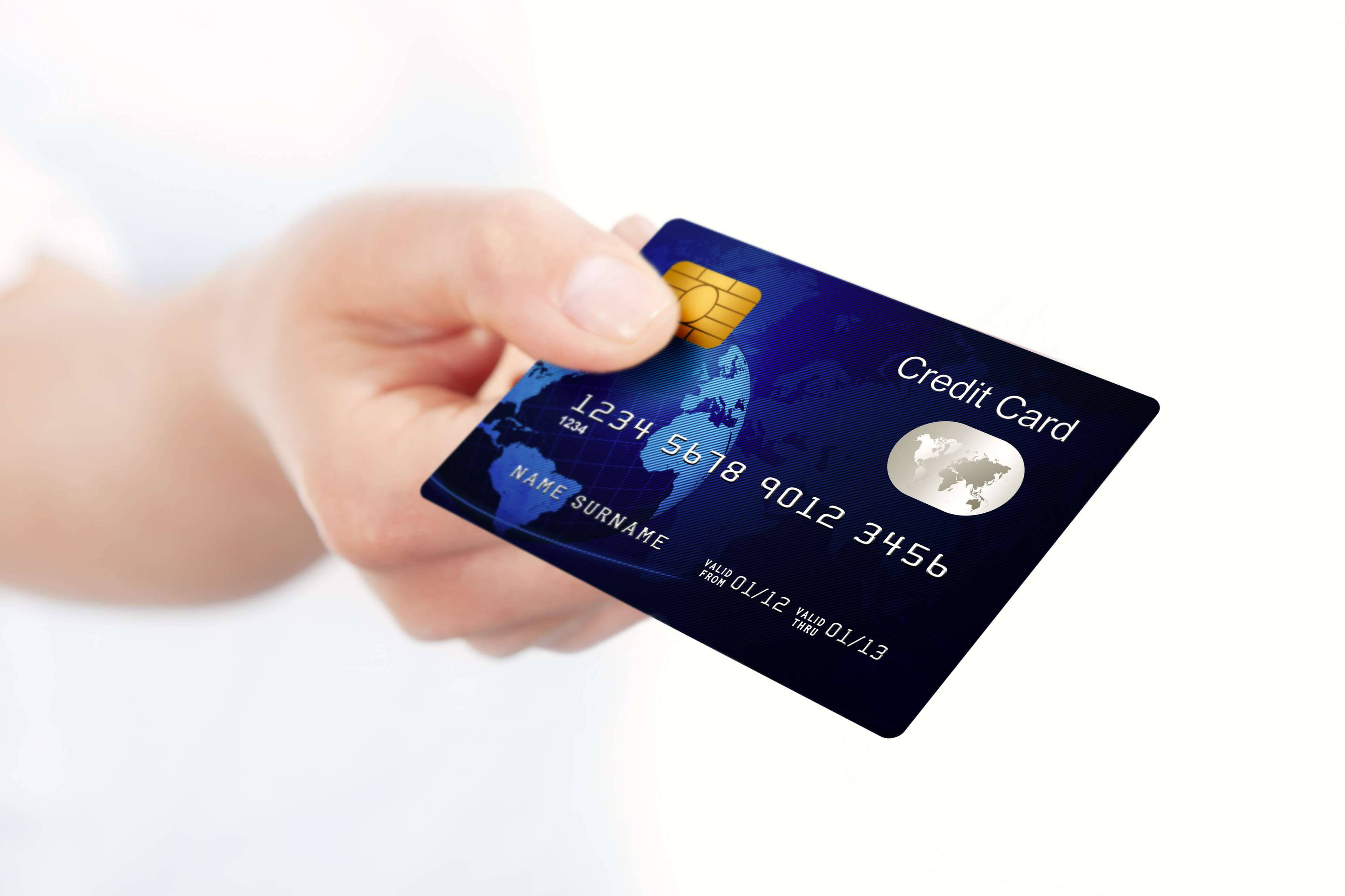 dark blue credit card, gold chip, world map design, 4K Desktop Wallpaper