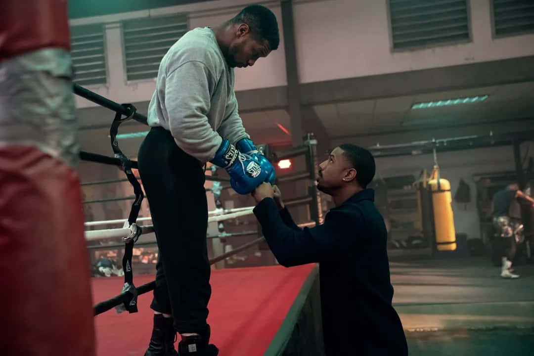 Creed 3, blue gloves, dimly lit gym, SD Desktop Wallpaper