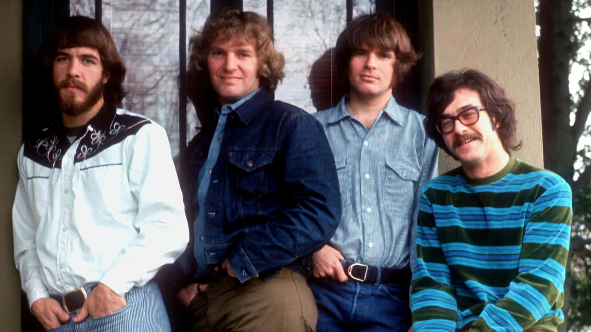 Creedence Clearwater Revival, group portrait, long hair, Full HD Desktop Wallpaper