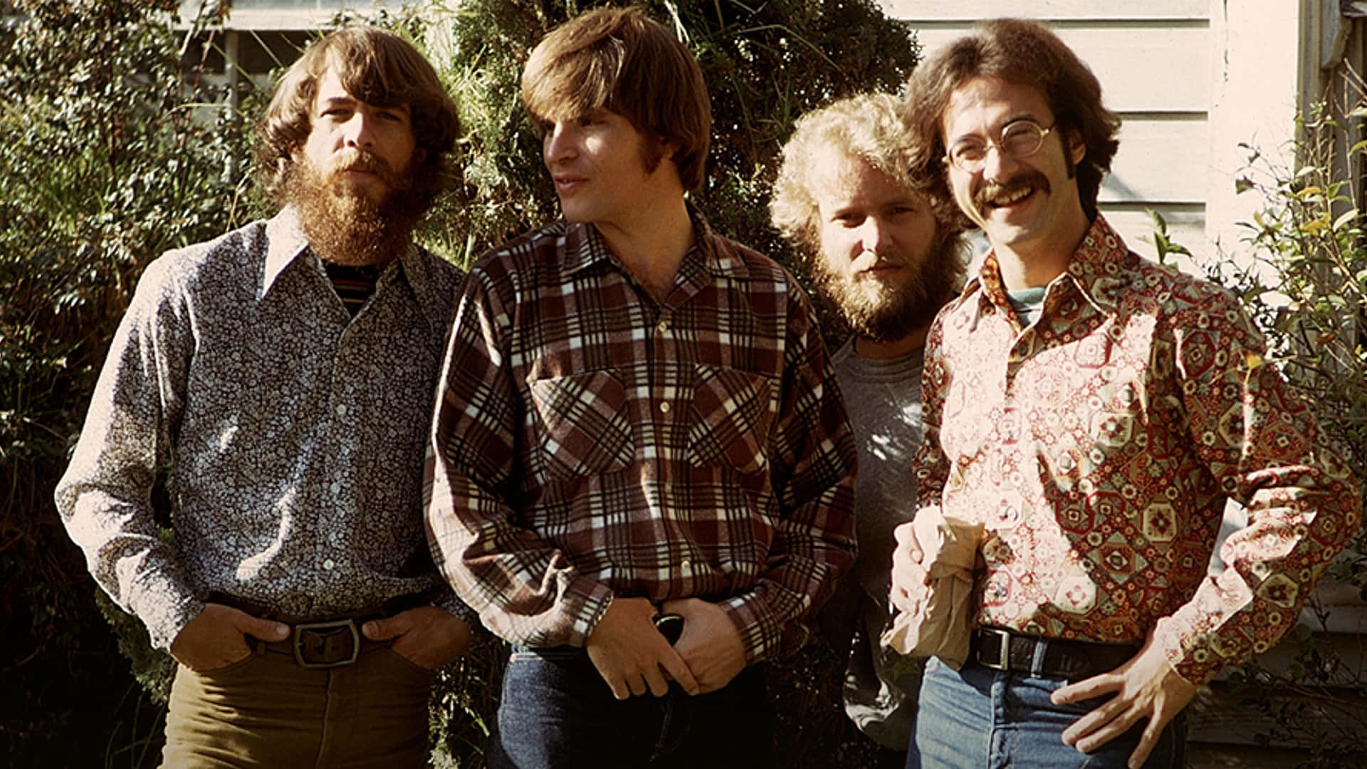 Creedence Clearwater Revival, beards, 1970s patterned shirts, Full HD Desktop Wallpaper