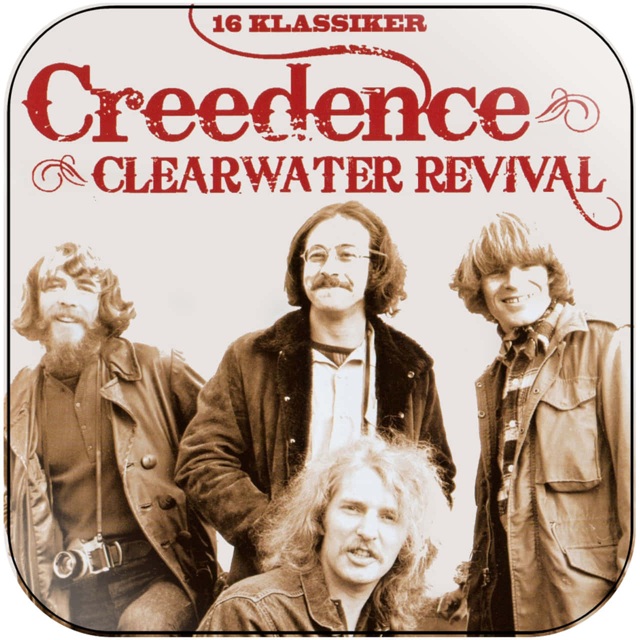 Creedence Clearwater Revival, sepia-toned, retro 70s style, HD Desktop Wallpaper