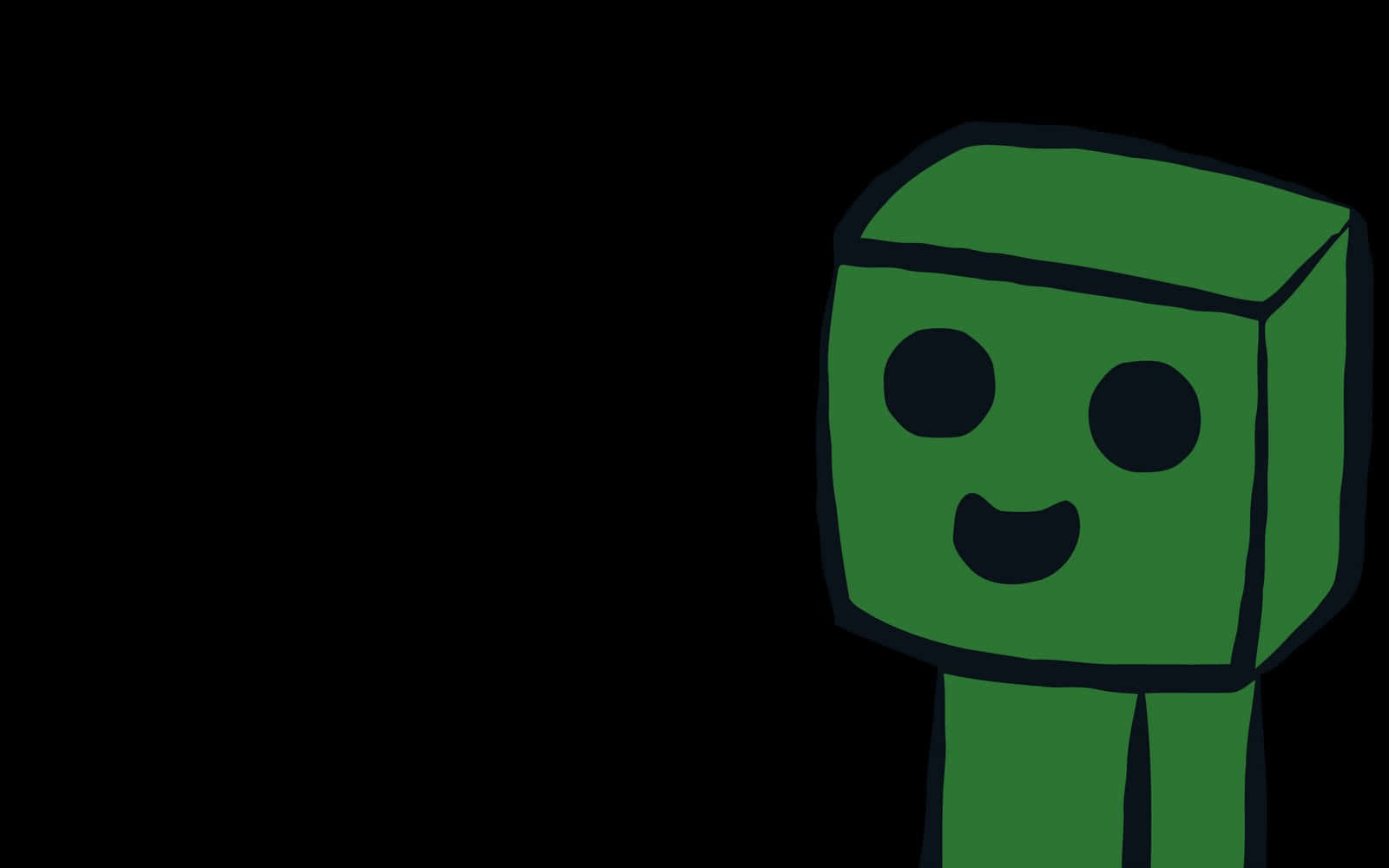 Creeper Face, green, blocky, HD Desktop Wallpaper