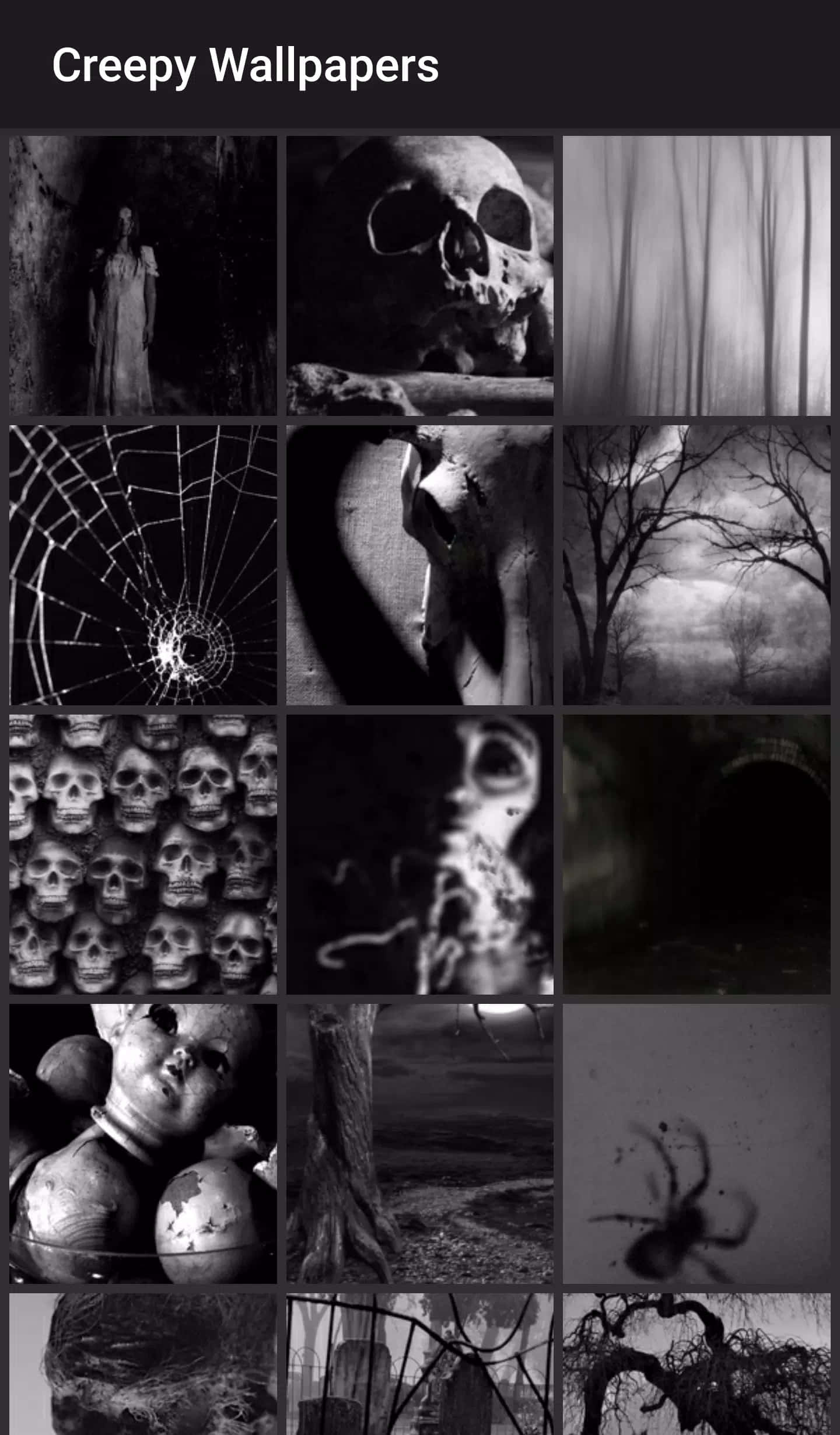 black and white collage, eerie imagery, skulls, Full HD Phone Wallpaper