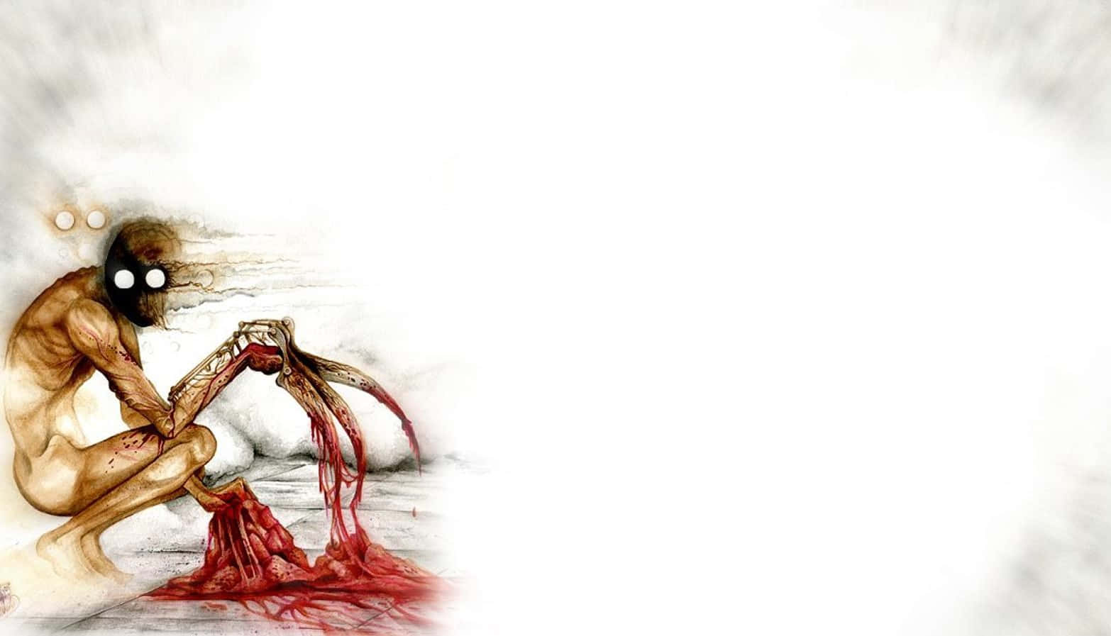 Creepypasta, white eyes, clawed hands, HD Desktop Wallpaper