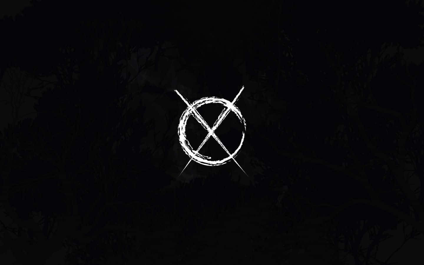 Creepypasta, stark white scratched circle, intersecting lines, HD Desktop Wallpaper