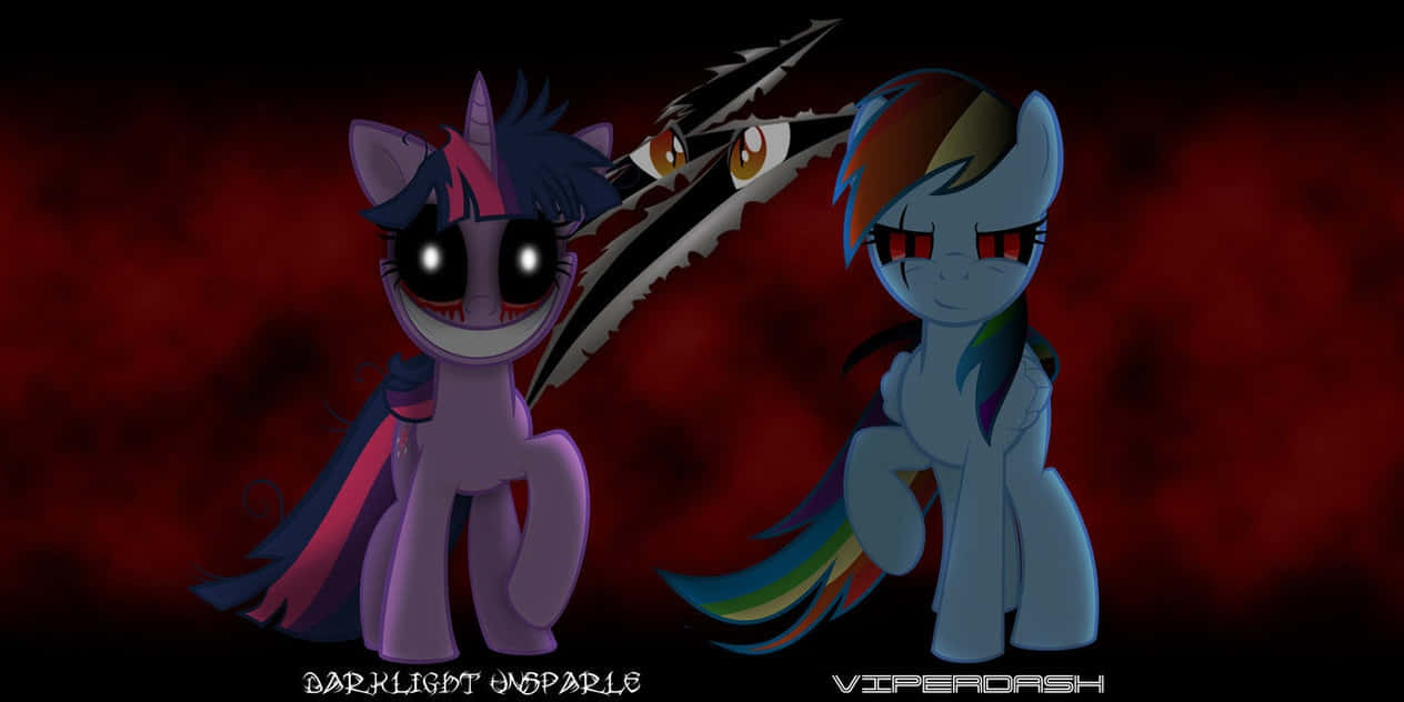 Creepypasta, pony, glowing eyes, SD Desktop Wallpaper