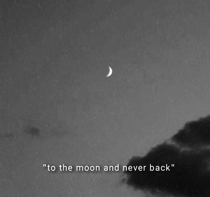 crescent moon, monochrome night sky, dark clouds, SD Desktop Wallpaper