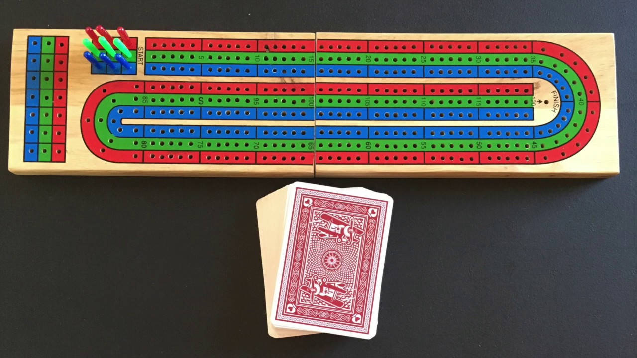 cribbage board, red green and blue tracks, peg, HD Desktop Wallpaper