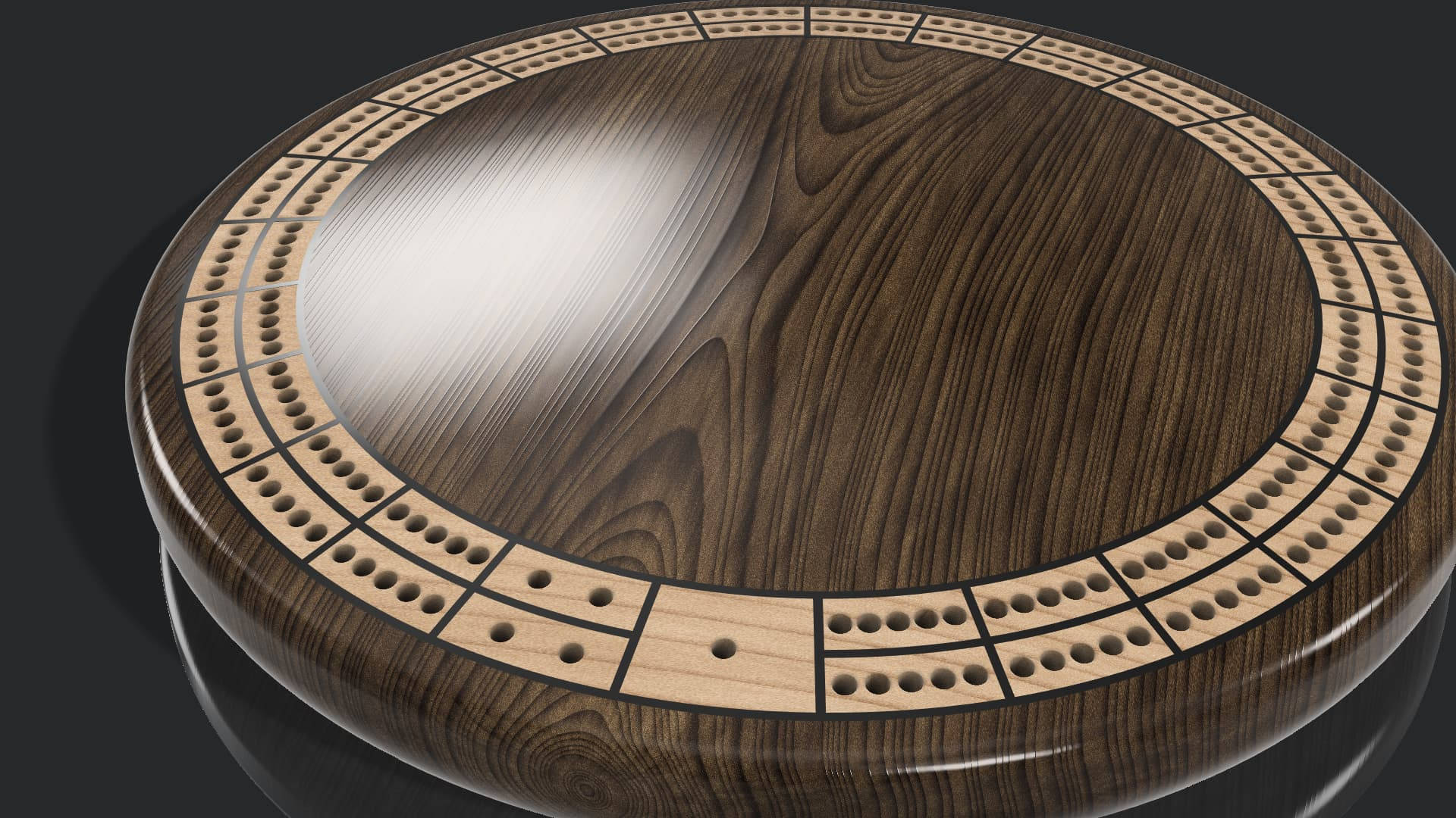 cribbage, brown polished wood set, circular wooden cribbage board, Full HD Desktop Wallpaper