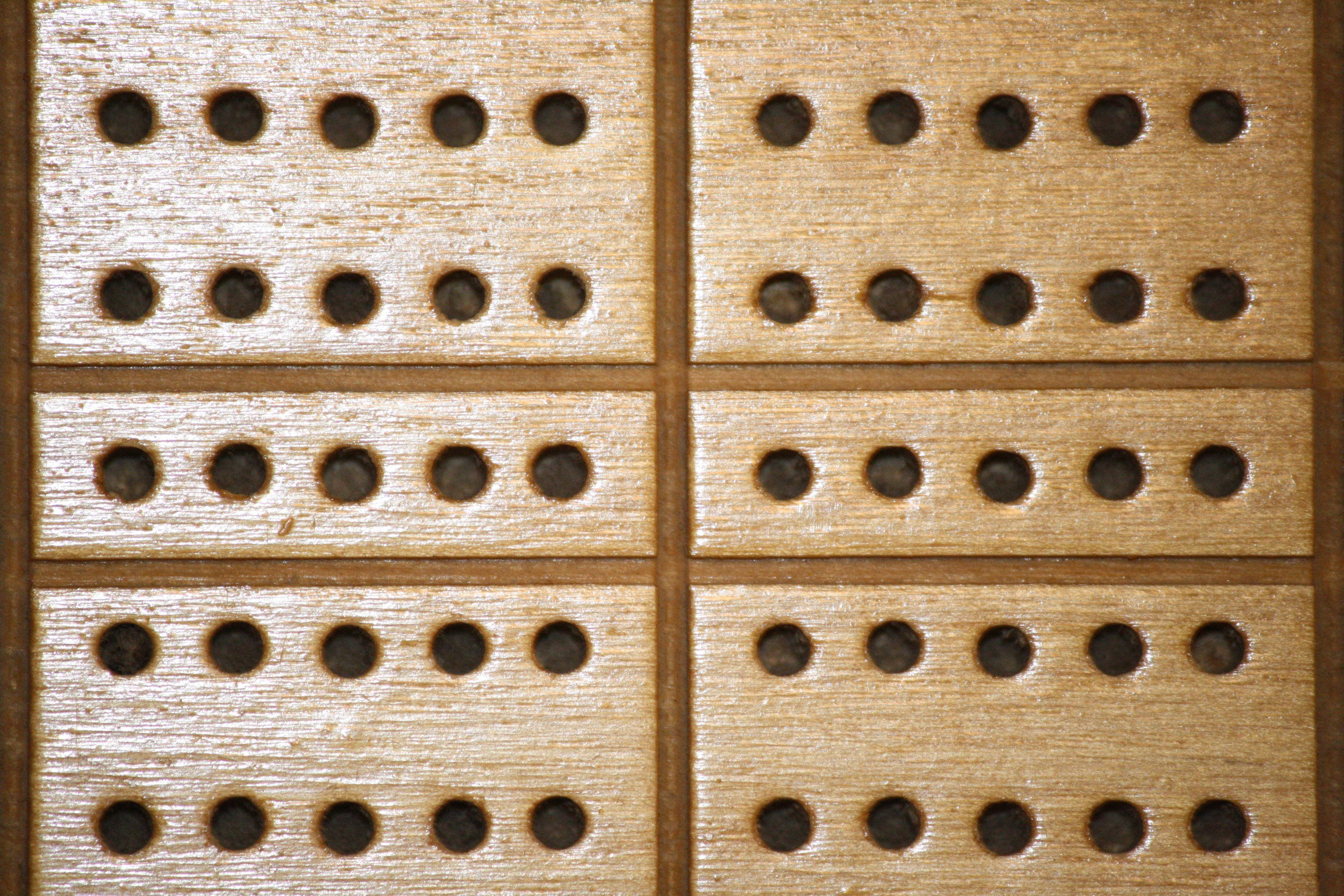 wooden cribbage holes, domino tiles, grid, 4K Desktop Wallpaper