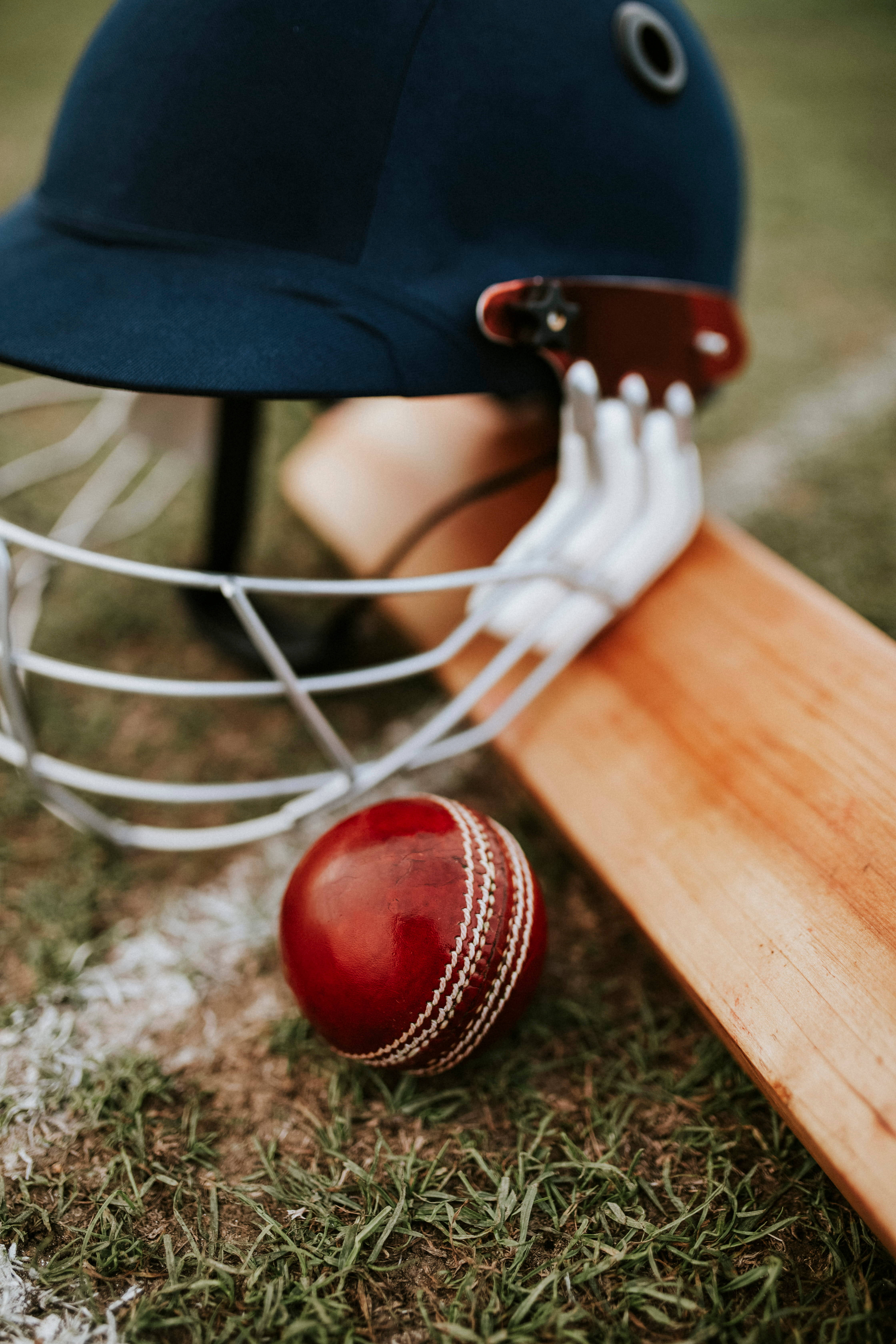 cricket helmet, cricket bat, cricket ball, 5K Phone Wallpaper