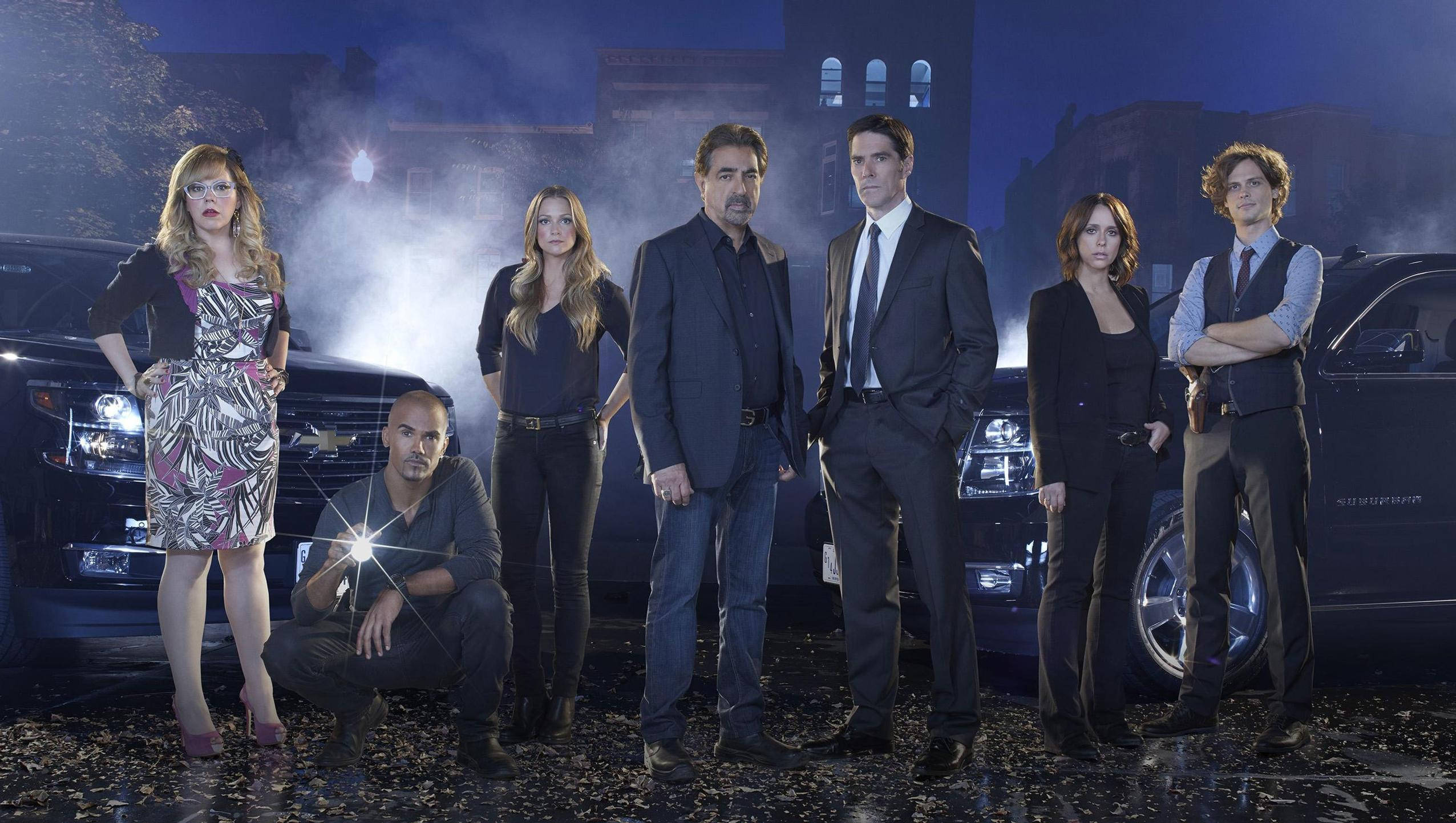 Criminal Minds, black SUVs, dramatic blue night lighting, Full HD Desktop Wallpaper