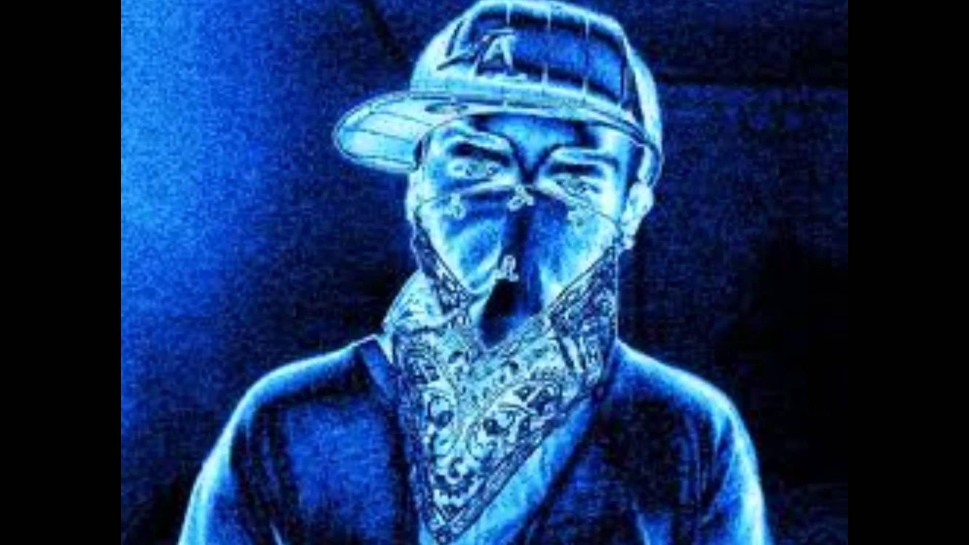 Crip, monochromatic blue, cap, Full HD Desktop Wallpaper